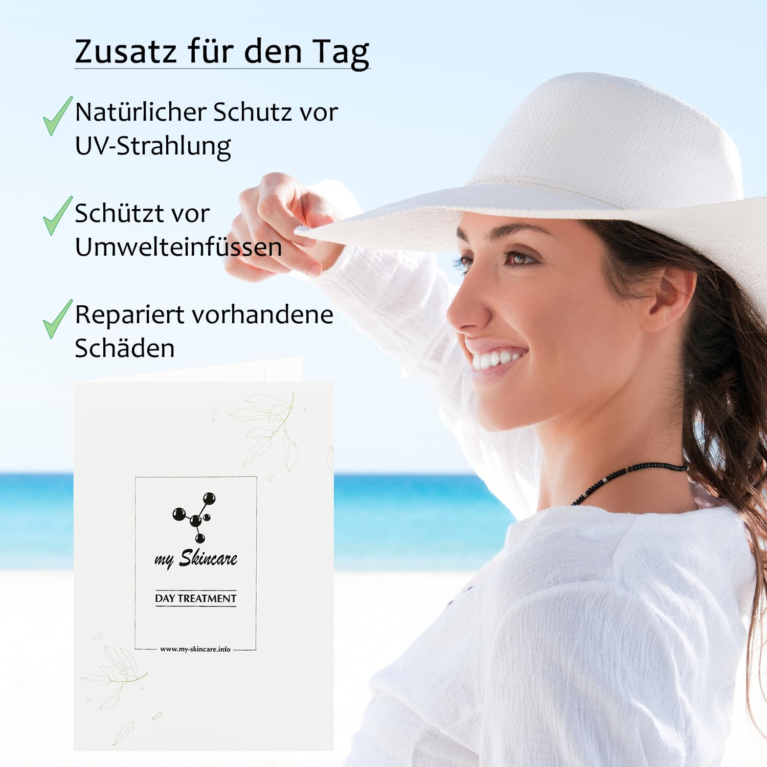 Gesichtspflege für normale Haut und Mischhaut - Pflege Set zum Selbermischen - sensitive Care - Sensitive Creme mit natürlichem UV-Schutz, 50ml
