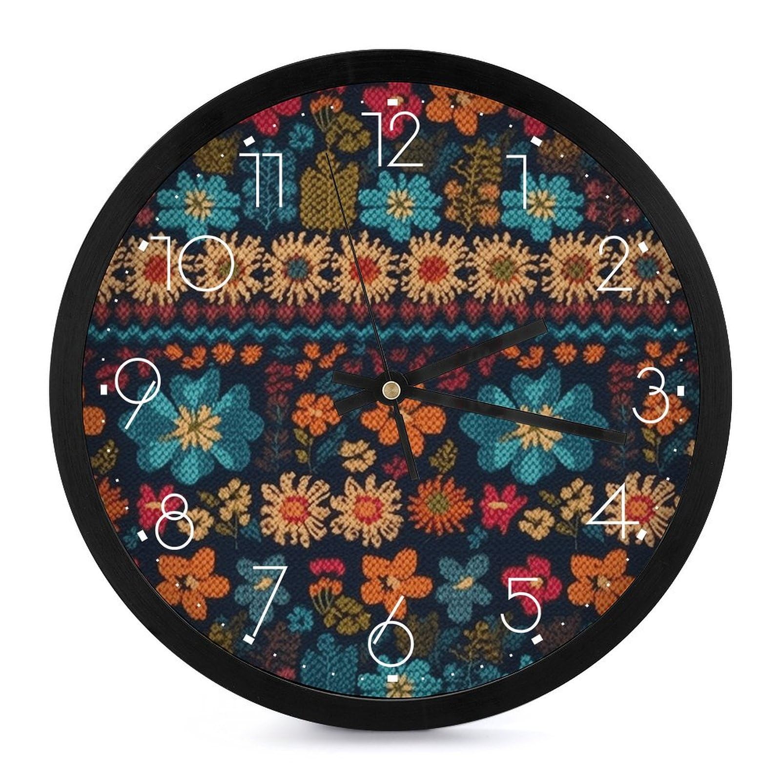 Horloge murale sans tic-tac à chiffres faciles à lire pour salon