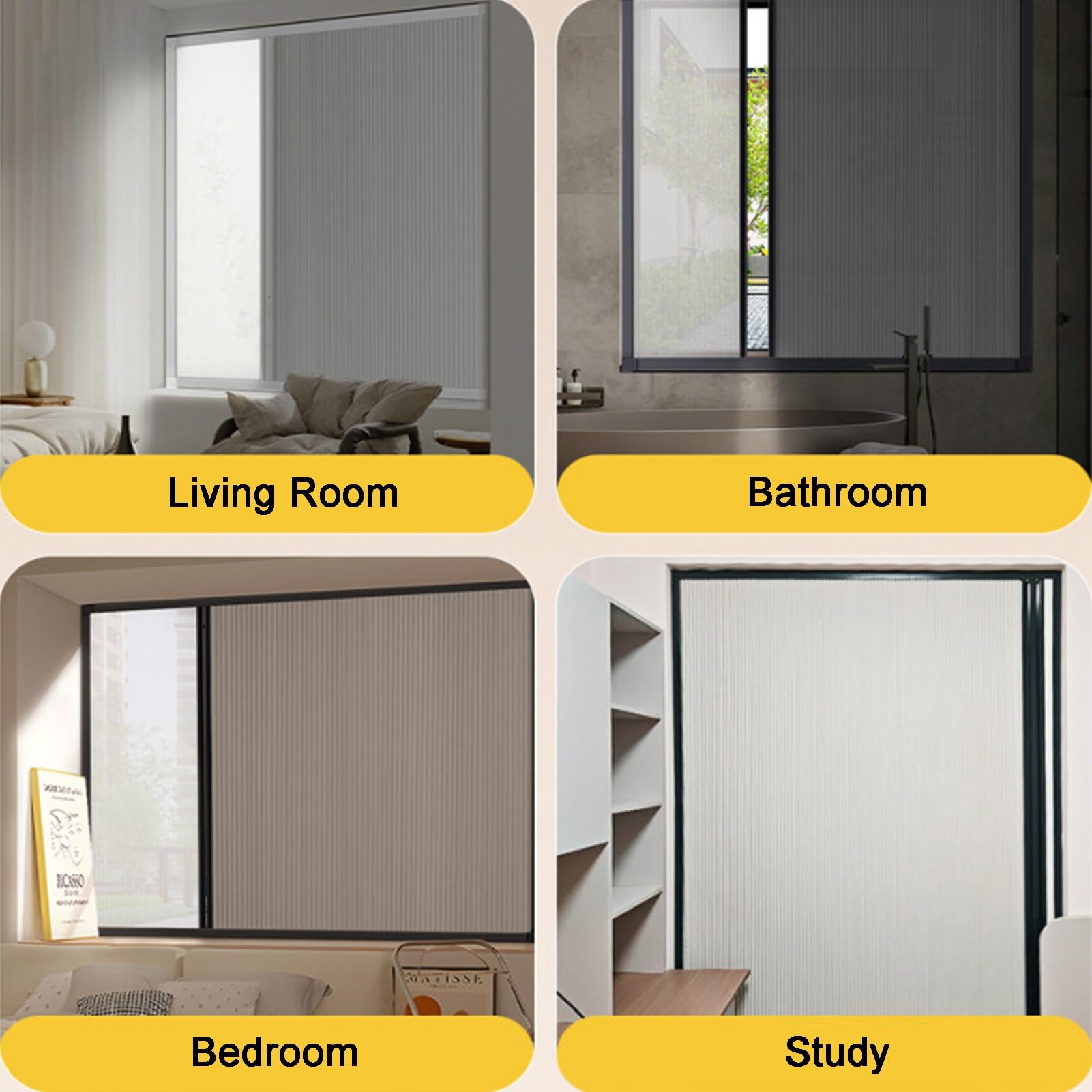 Store de fenêtre cellulaire sans fil, sans perçage, stores pliants pour chambre à coucher, écran thermique avec cadre en aluminium