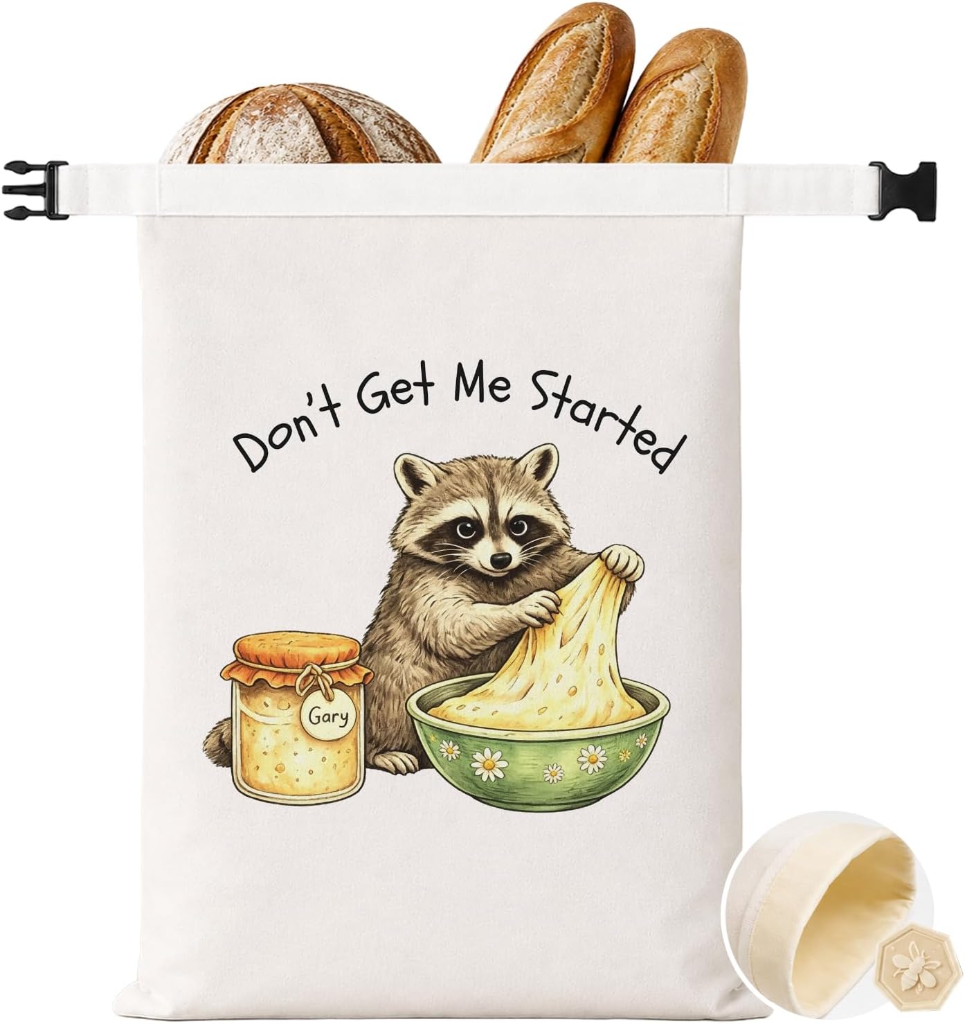 Funny Raccoon Sourdough Bread Bags Beeswax Bread Bag Women Gifts