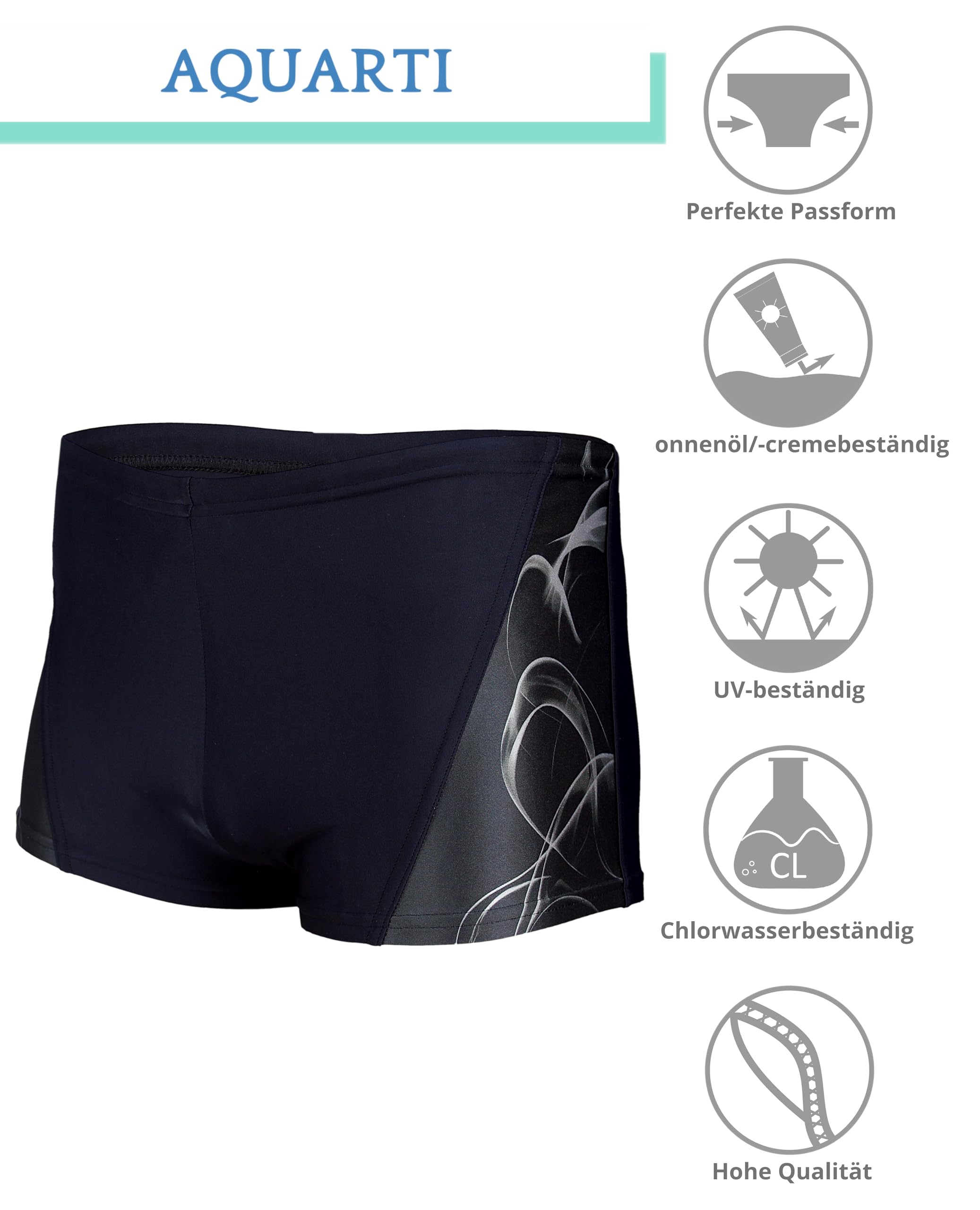 Aquarti Maillot de Bain avec Rayures Shorts de Natation pour Homme