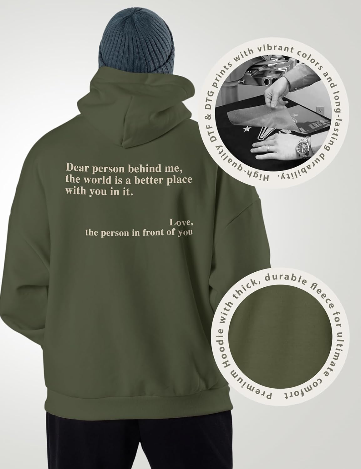 You Are Enough Hoodie - Inspirational Mental Health Dear Person Behind Me Hoodie - Dear Person Behind Me Shirt - You Are Enough Sweatshirt - Dear Person Behind Me Sweatshirt Multi - Image 5