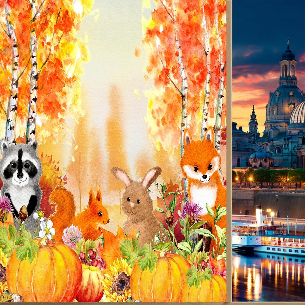 Brebasf Rustic Forest Cabin Privacy Blackout Window Film Lodge Woodland Wild Animals Owl Rabbit Fox Mushroom Reusable Self Adhesive Insulated Window Stickers-23.6W x35.4L in x1 Pcs
