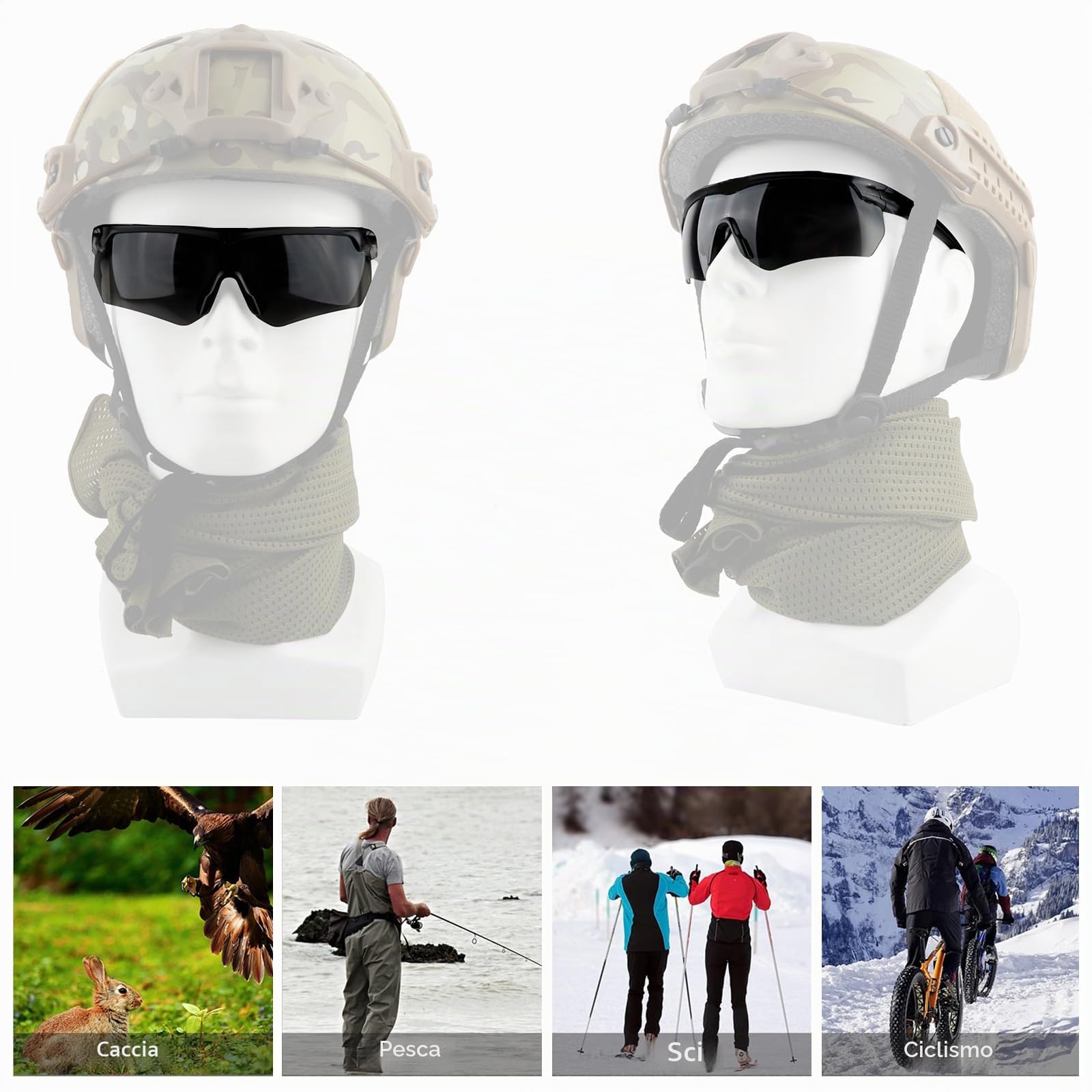 Occhiali sportivi Occhiali sportivi antiappannamento, Occhiali da sole anti-UV400 Occhiali 3 lenti intercambiabili Uomini e donne per ciclismo, escursionismo, corsa, lettura
