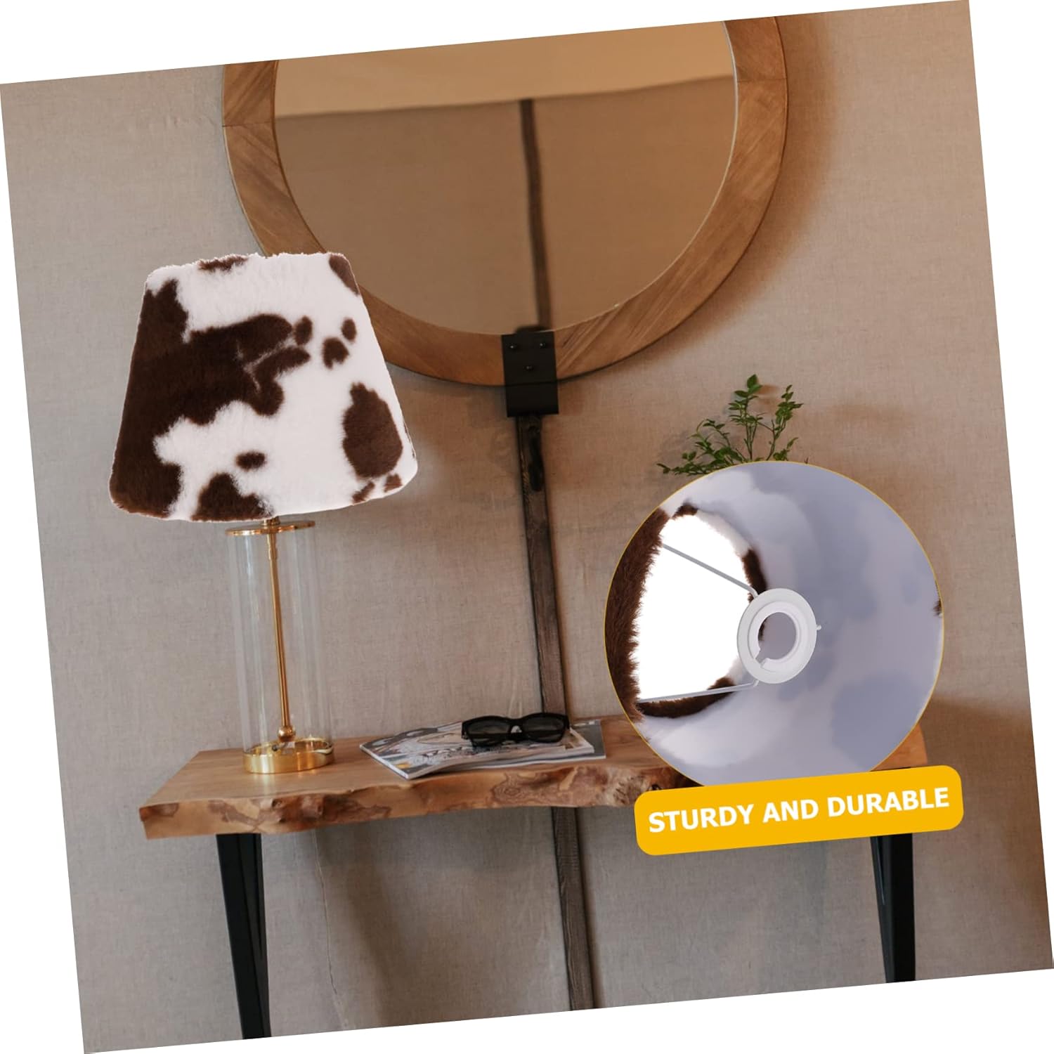 Plush Lampshade with Creative Pattern Design for Table and Bedside Lamps Soft Light Cover Easy Installation Stylish Decoration