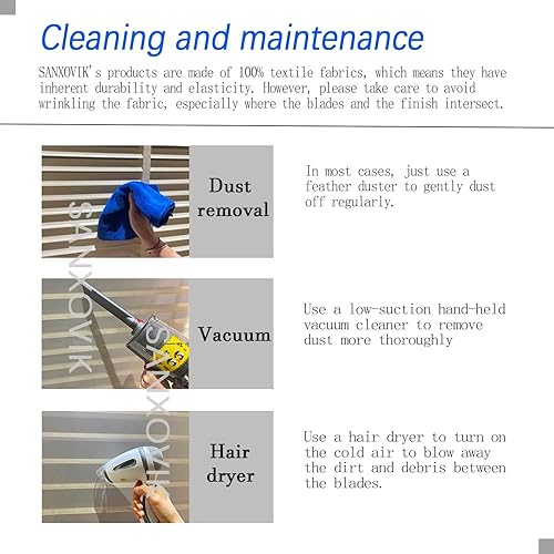 Miniatura 8 de Persianas opacas de cebra sin cordones para ventanas con funda de cenefa, persianas traslúcidas de día y noche para control de luz de privacidad,