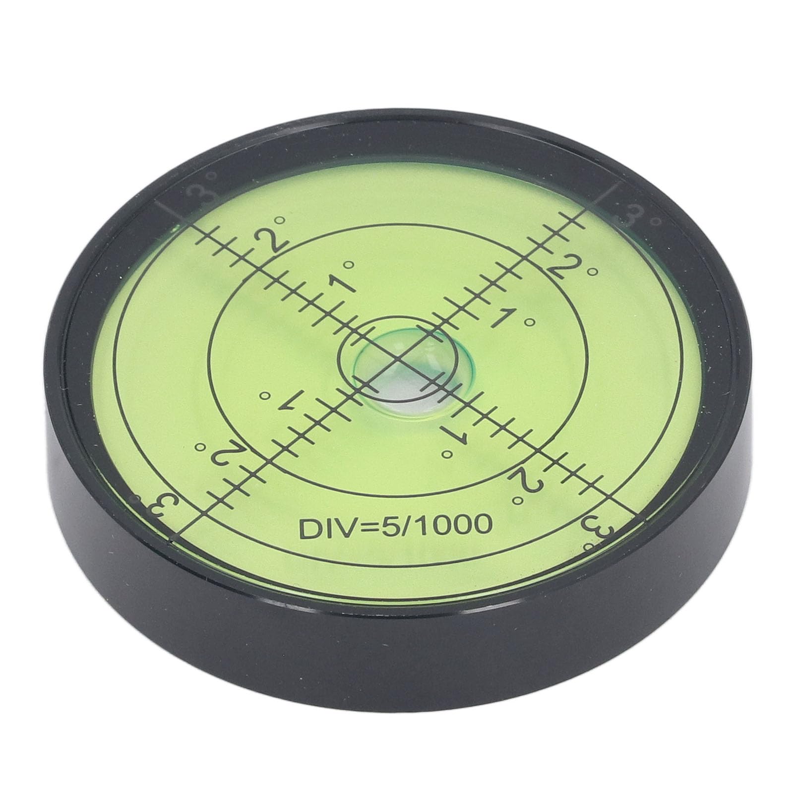 Livella a bolla circolare Livellatrice a sfera orizzontale luminosa in lega di alluminio ad alta precisione per treppiede per fotocamera 60 x 12 mm
