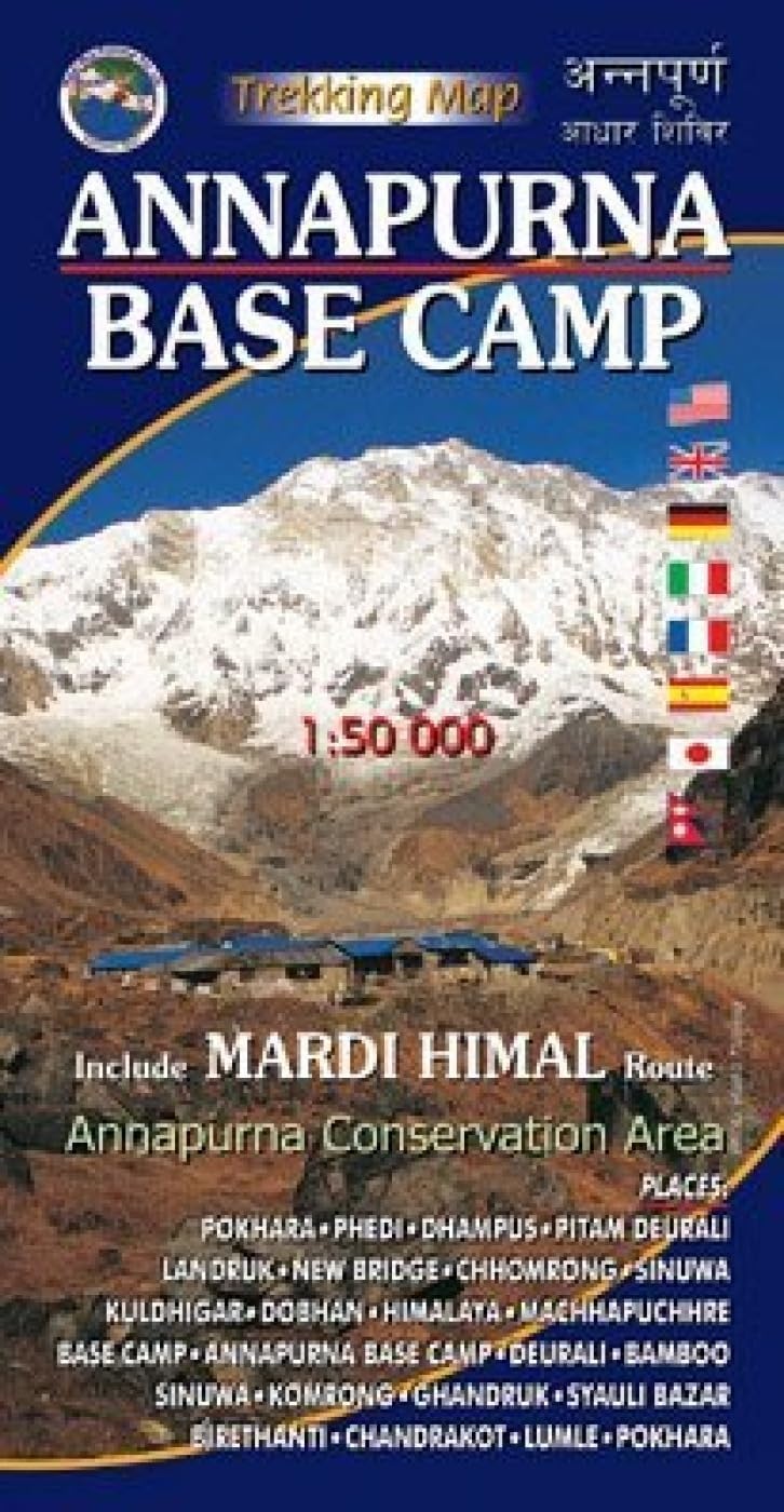 Annapurna Base Camp Trekking Route: Trekking Map Mardi Himal