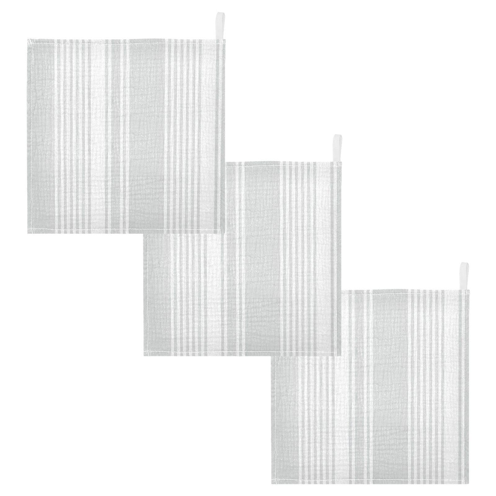 Jumbear Men's A Grey Stripe Muslin Baby Washcloths 5Pack,Baby Towels,Super Soft Nd Bsorbent Wash Cloths For Newborns, Infants Nd Toddlers