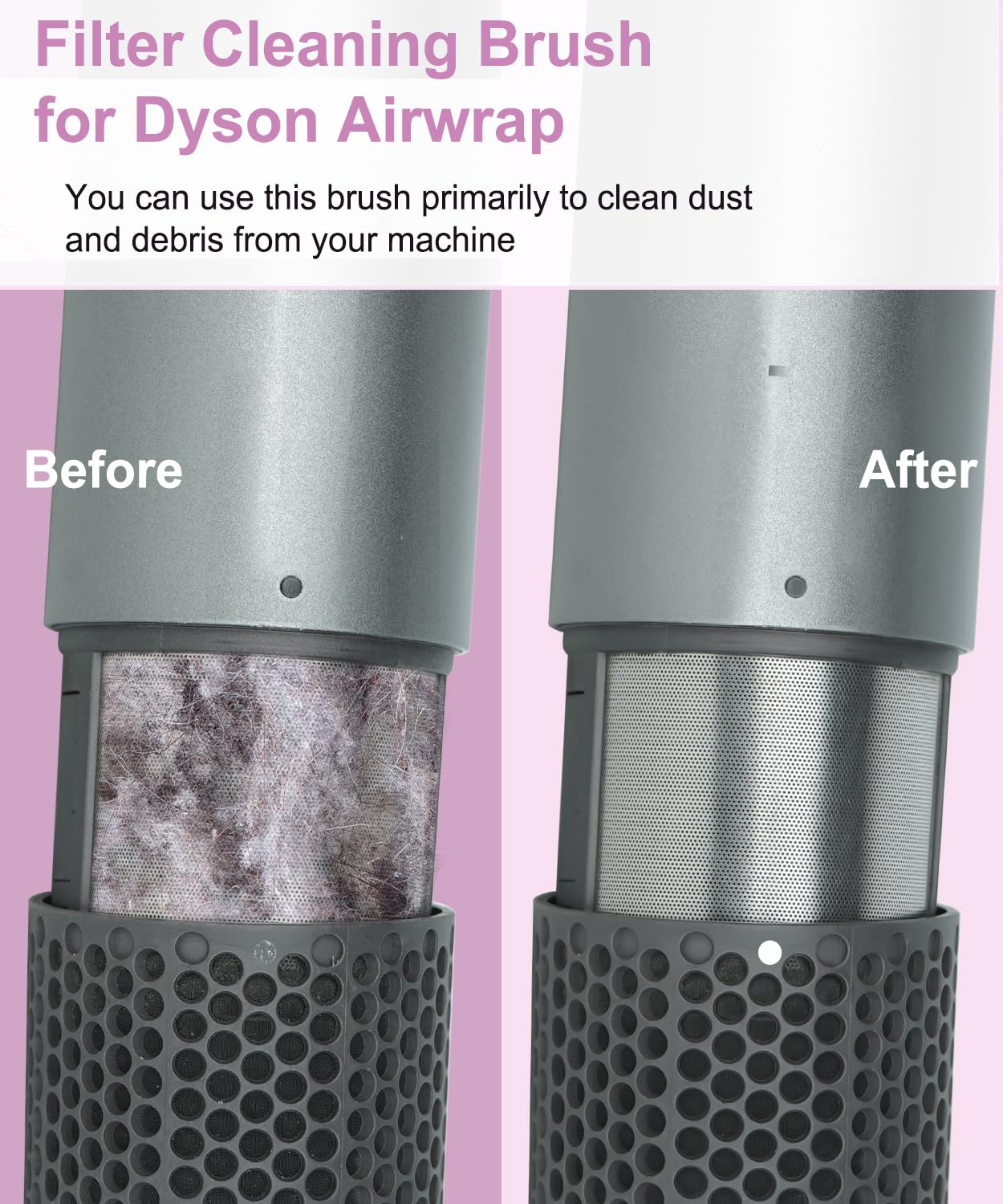Large Diffuser Attachment and Outer Filter Cage Cover Replacement and Cleaning Brush for Dyson Airwrap HS01 HS05