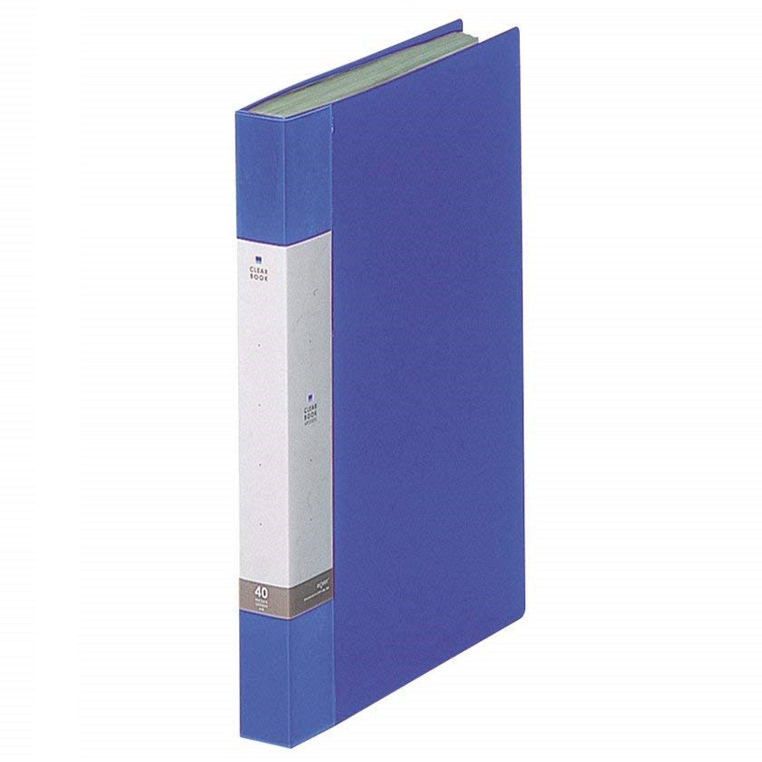 リヒトラブ ファイル クリヤーブック A4 40ポケット 青 G3202-8