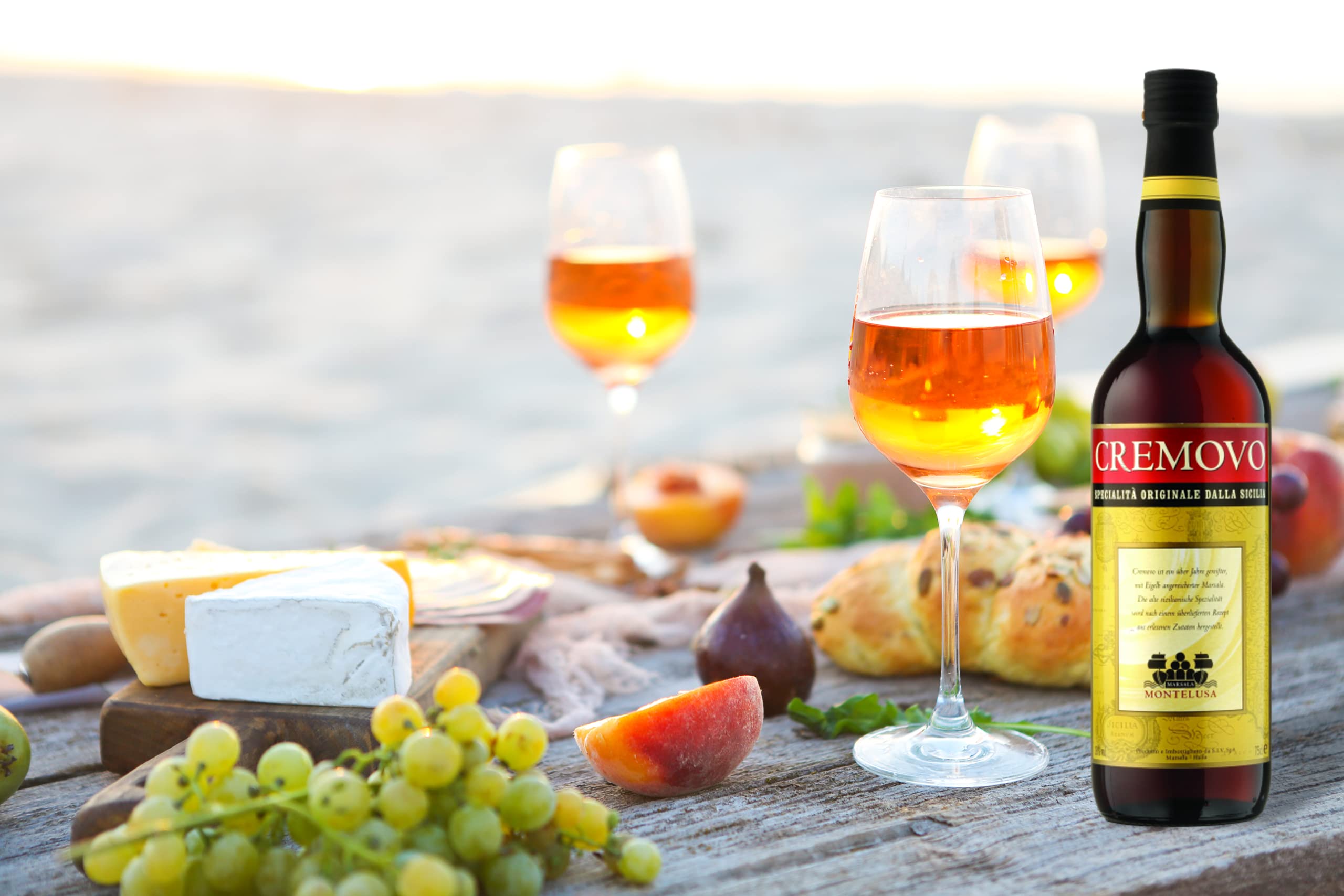 Cremovo Marsala Fine 18% vol. (1 x 0,75l) –Süßer Likörwein mit cremigem Charakter – Perfekt als Dessertwein oder zum Kochen und Backen (Packung mit 2)