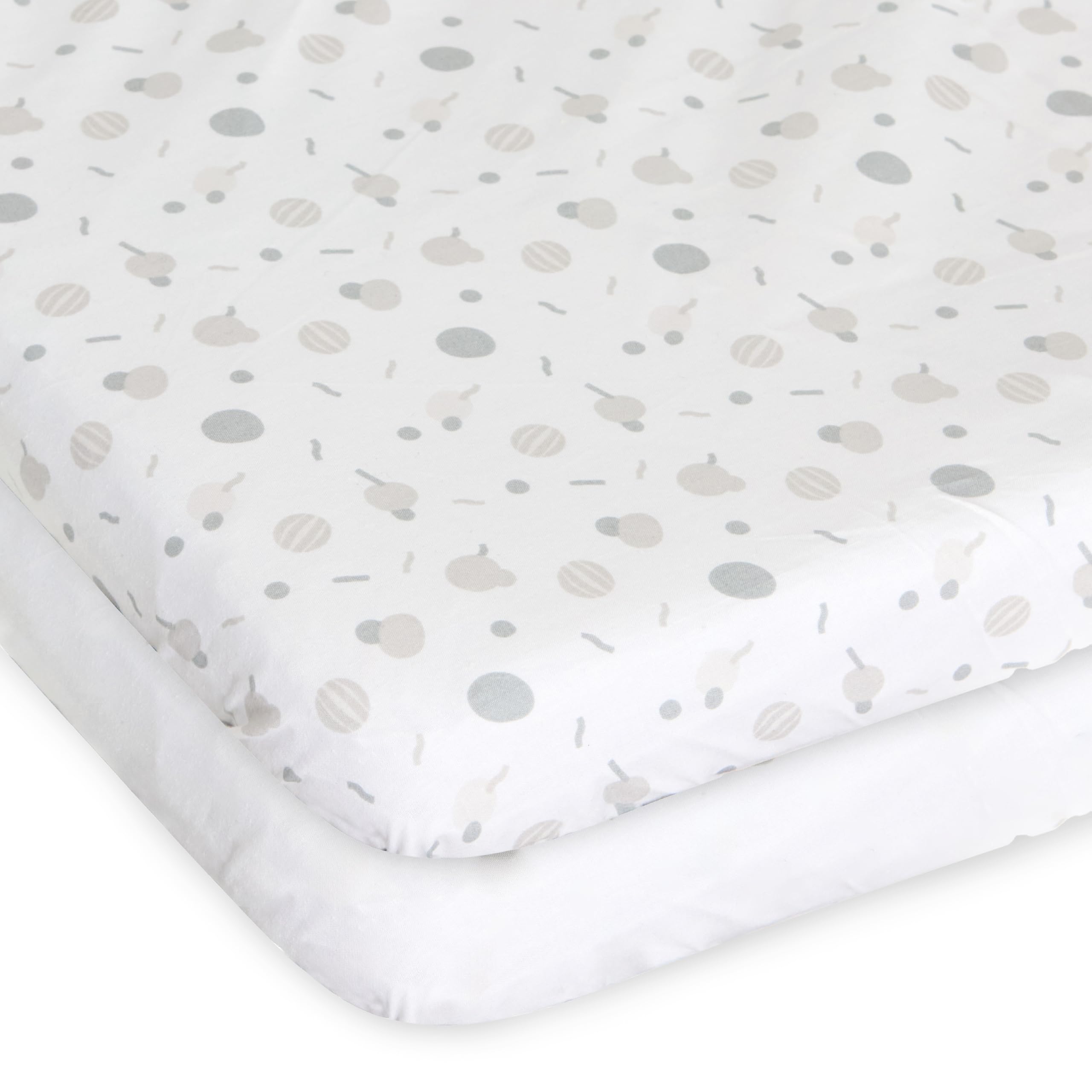 Chicco Next2Me Forever 2 Pack of Crib Sheets, 100% Soft Cotton, Original and Official Accessory for Next2Me Co-Sleeping Crib, Cotton and Confetti