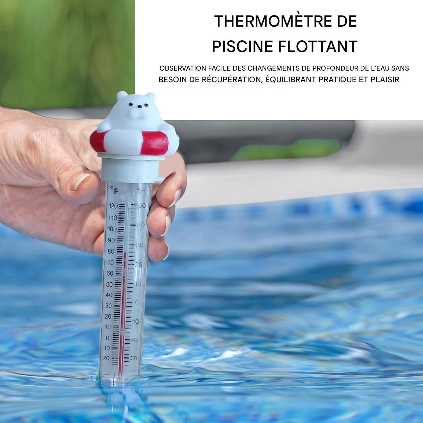 Termometro piscina Precisione Facile Lettura Impermeabile | Termometro Acqua per Idromassaggio Per vasca idromassaggio spa laghetto acquario interno ed esterno giardino cortile casa