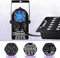 Vista 4 de Pinspot Light 15W DMX, paquete de 2 luces de bola de discoteca RGBW con control remoto, DMX512, foco de pin activado por sonido para fiestas, bodas