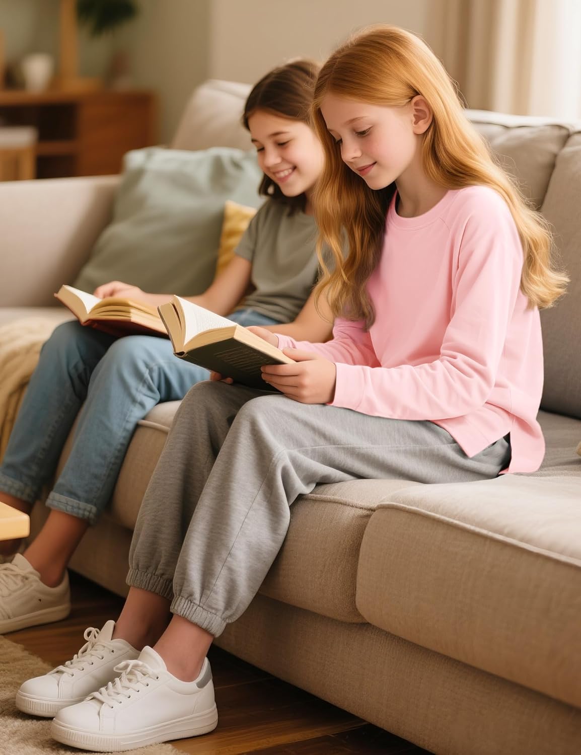 Girls Long Sleeve Shirts SideSplit Crewneck T-Shirts for Girls Size 7-14 Years - Image 7