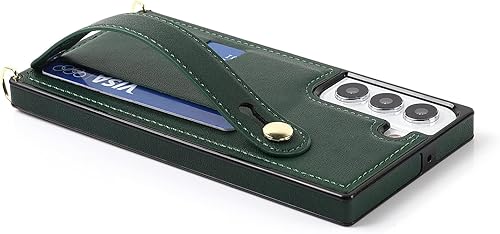 Miniatura 7 de CCSmall Funda para Samsung Galaxy S22+ Plus (no S22) con soporte para ranura para tarjetas, correa de hombro ajustable extraíble con cordón cruzado