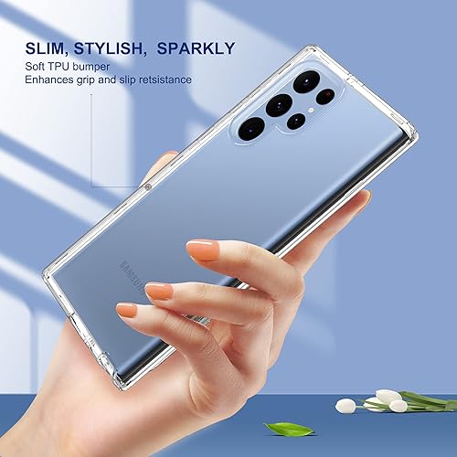 Miniatura 4 de ULAK Funda transparente para Galaxy S22 Ultra, resistente a prueba de golpes, funda de TPU suave, funda protectora transparente para Samsung Galaxy