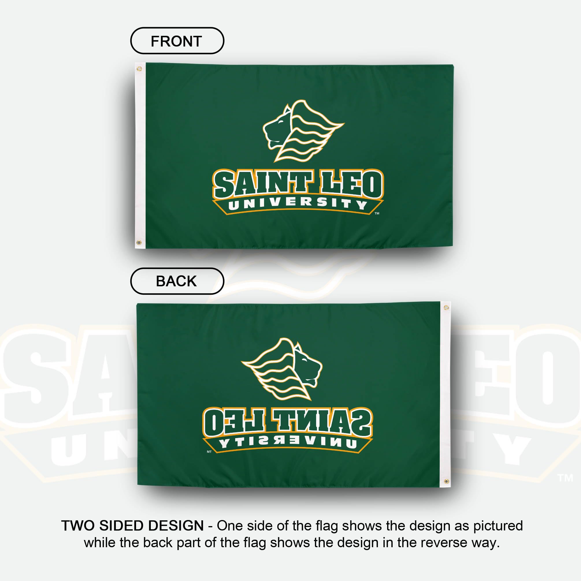 Desert Cactus Longwood University NCAA Flag - 3x5 Ft, 100D Polyester, Outdoor/Indoor, Officially Licensed - View #4