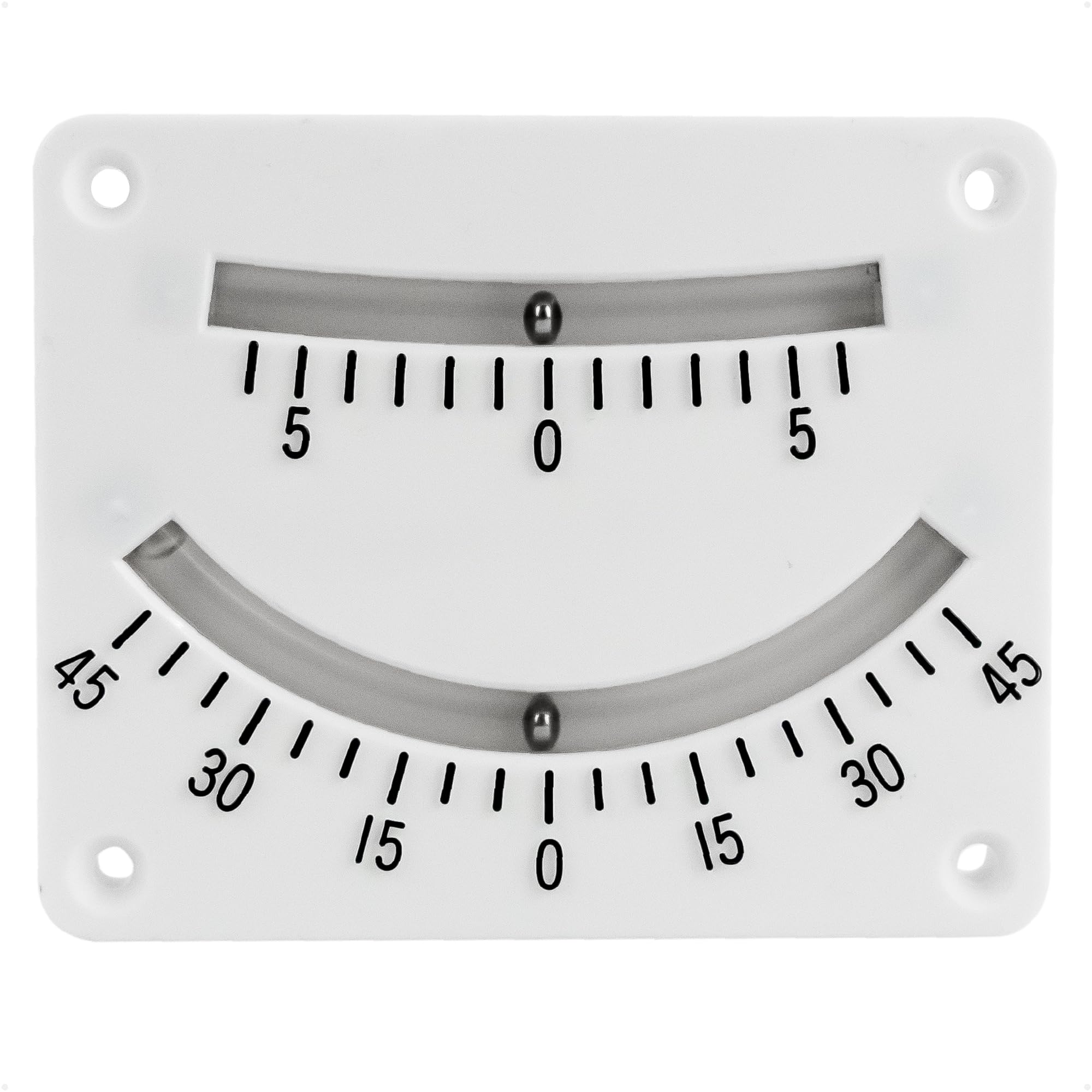 Dual Inclinometer, Angle Gauge, Tilt Gauge, Angle Indicator for Boat, RV, Camper, Trailer, Trucks, Measures ±45 Degree Range