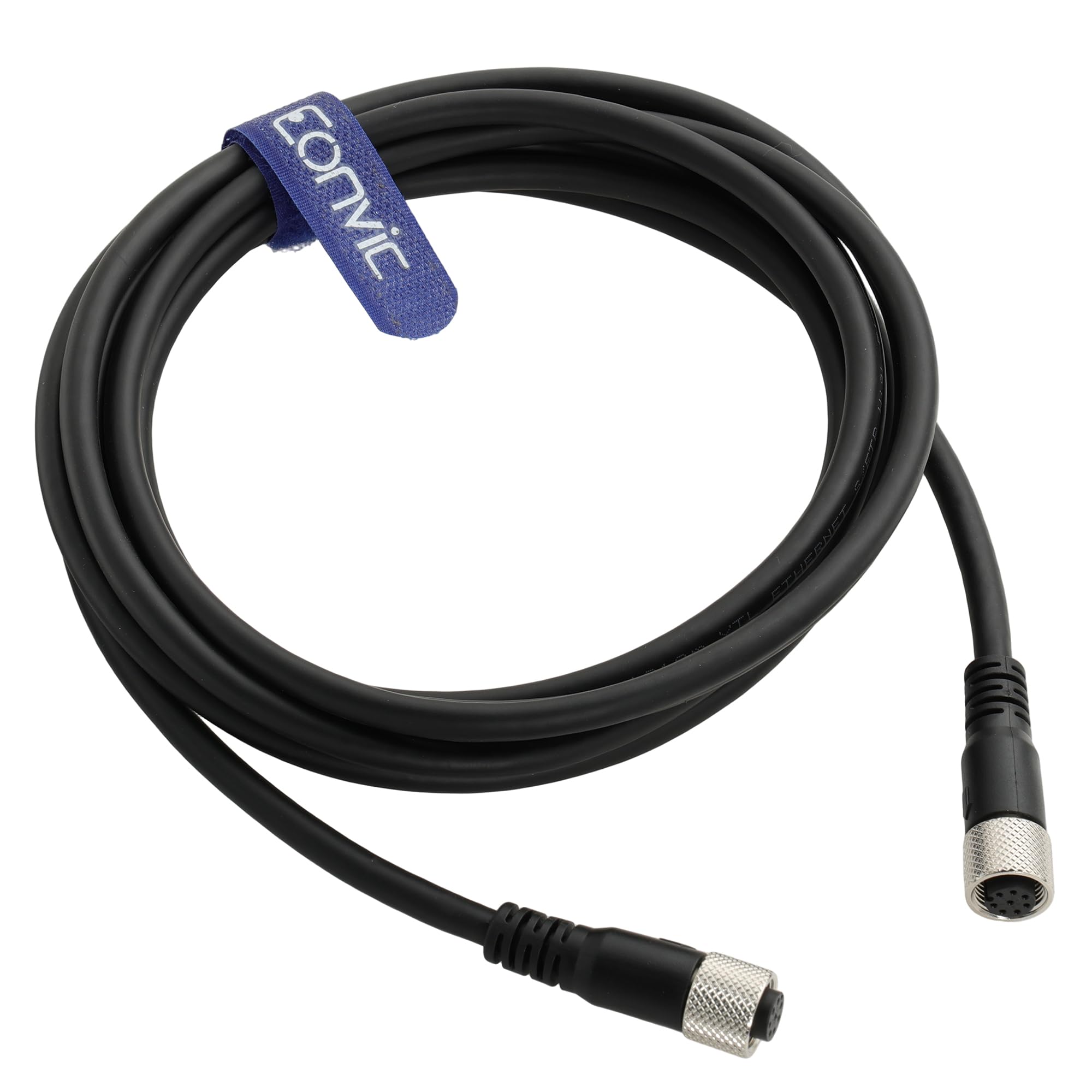 720073 M12 8-pinowy kabel Ethernet do łodzi AC EC żeński do żeńskiego zamiennik dla Humminbird, 8-pinowy przewód sieciowy z kodem A do Helix, APEX, SOLIX i Onix