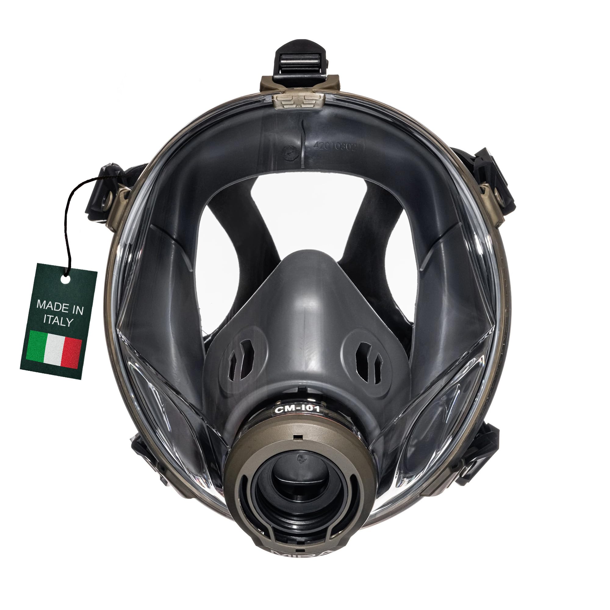 MIRA Safety CM-I01 Full-Face Industrial-Grade Gas Mask with 40mm NATO Filter Compatibility and Advanced Valve Design