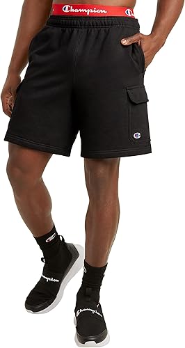 Champion Pantalones cortos cargo para hombre, Powerblend, pantalones cortos para hombre, cómodos pantalones cortos cargo para hombres (regular o