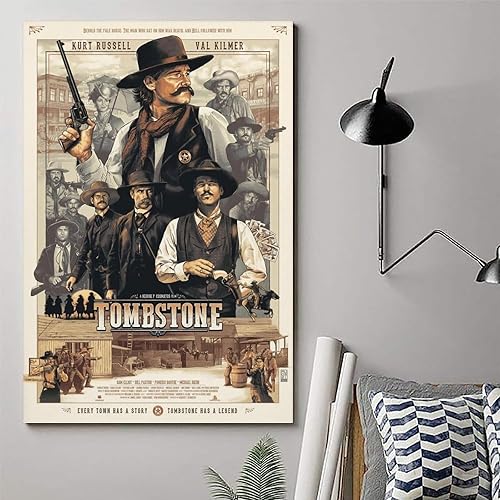 Miniatura 6 de Tombstone - Póster de película en lienzo para pared, diseño moderno de dormitorio familiar, decoración para habitación estética, 12 x 18 pulgadas
