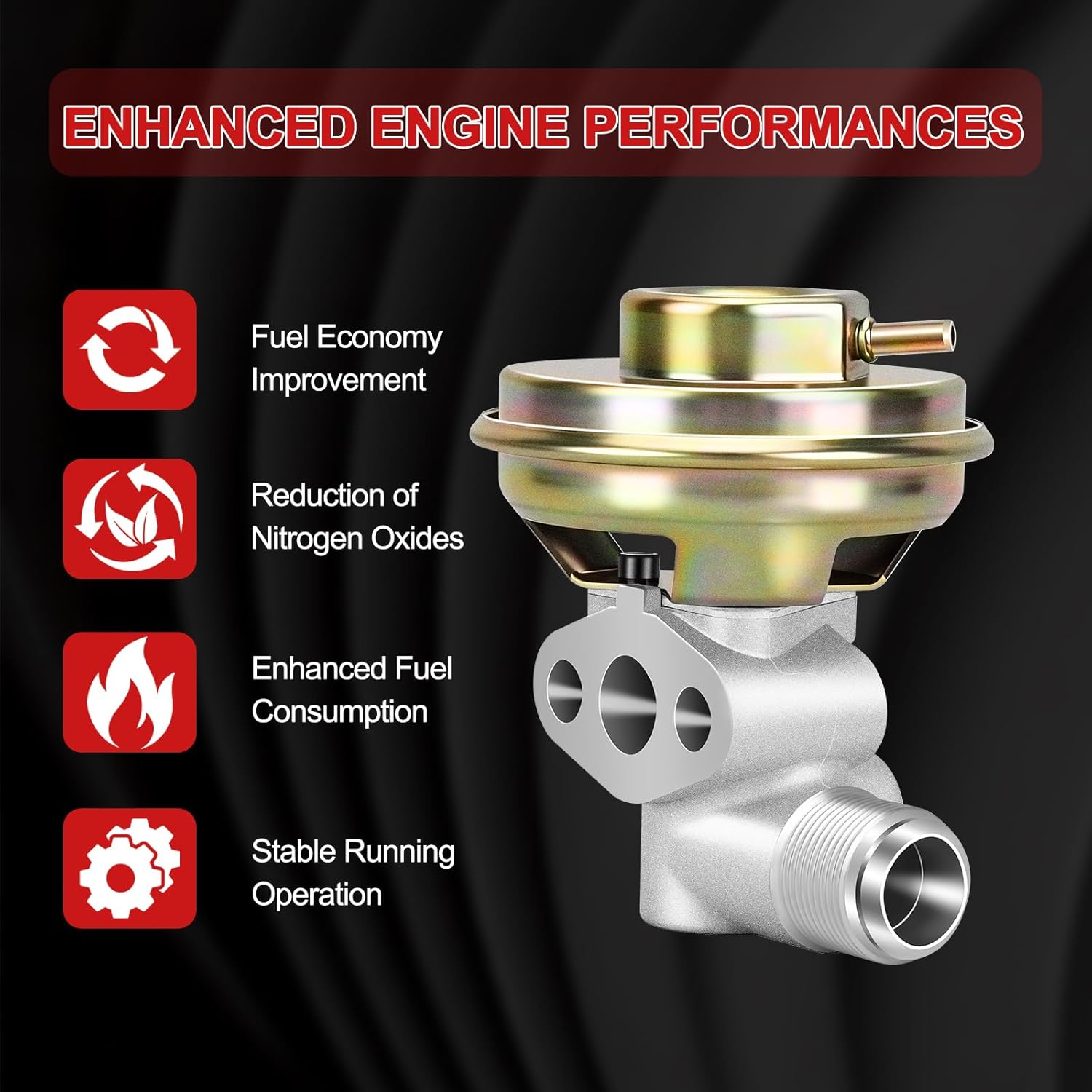 EGV882 EGR Valve Exhaust Gas Recirculation Valves Compatible with Nissan Frontier 1998 1999 2000 2001 2002 2003 2004, for Xterra 2000 2001 2002 2003 2004 2.4L L4 147103S500, 147103S501