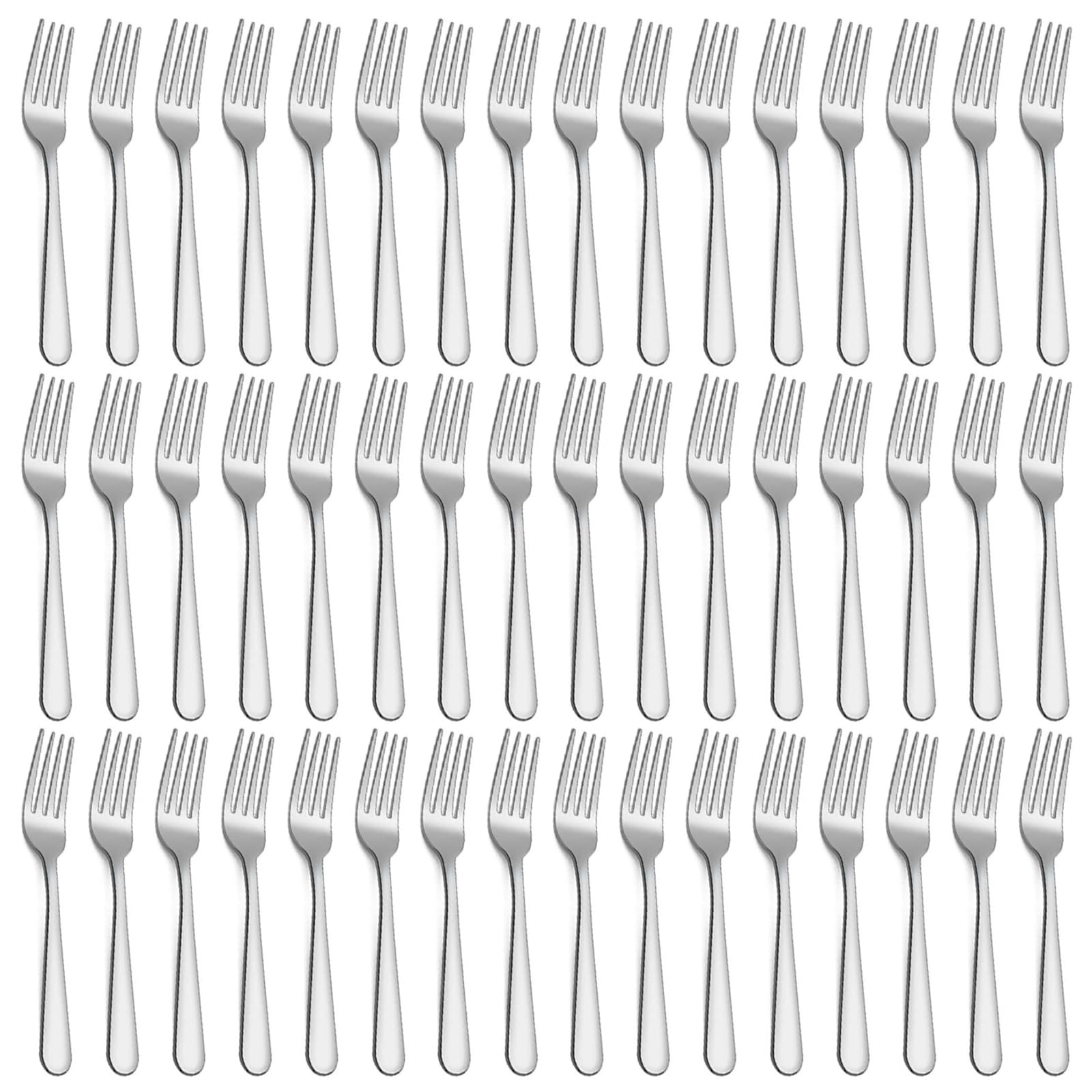 Forks Set of 48 Piece, Stainless Steel Dinner Forks, Mirror Polishing Cutlery Forks Set Pack of 48, Dishwasher Safe (7.1 inch, 18cm)