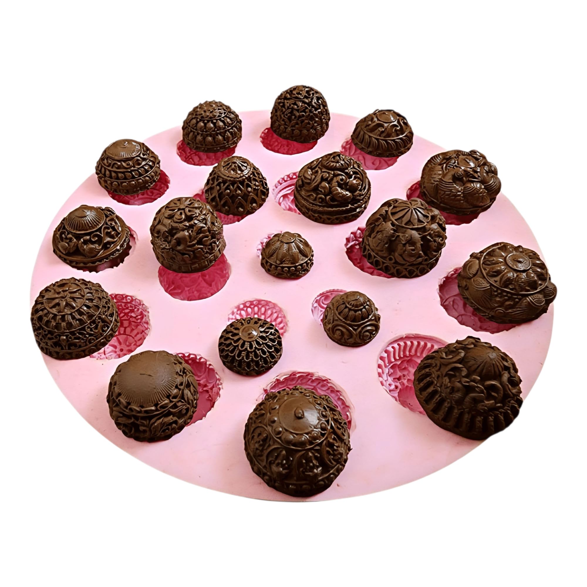 Claysphere Bhoomika Nagas/Nakshi SouthIndian Temple Premium Designs Jumki/ Jhumka Mold Pad For Terracotta Jewellery Making & Art&Craft/Handmade Terracotta Mould Pad/Ecofriendly & Easy to Make/ Jhumka Mould Pad-image-3