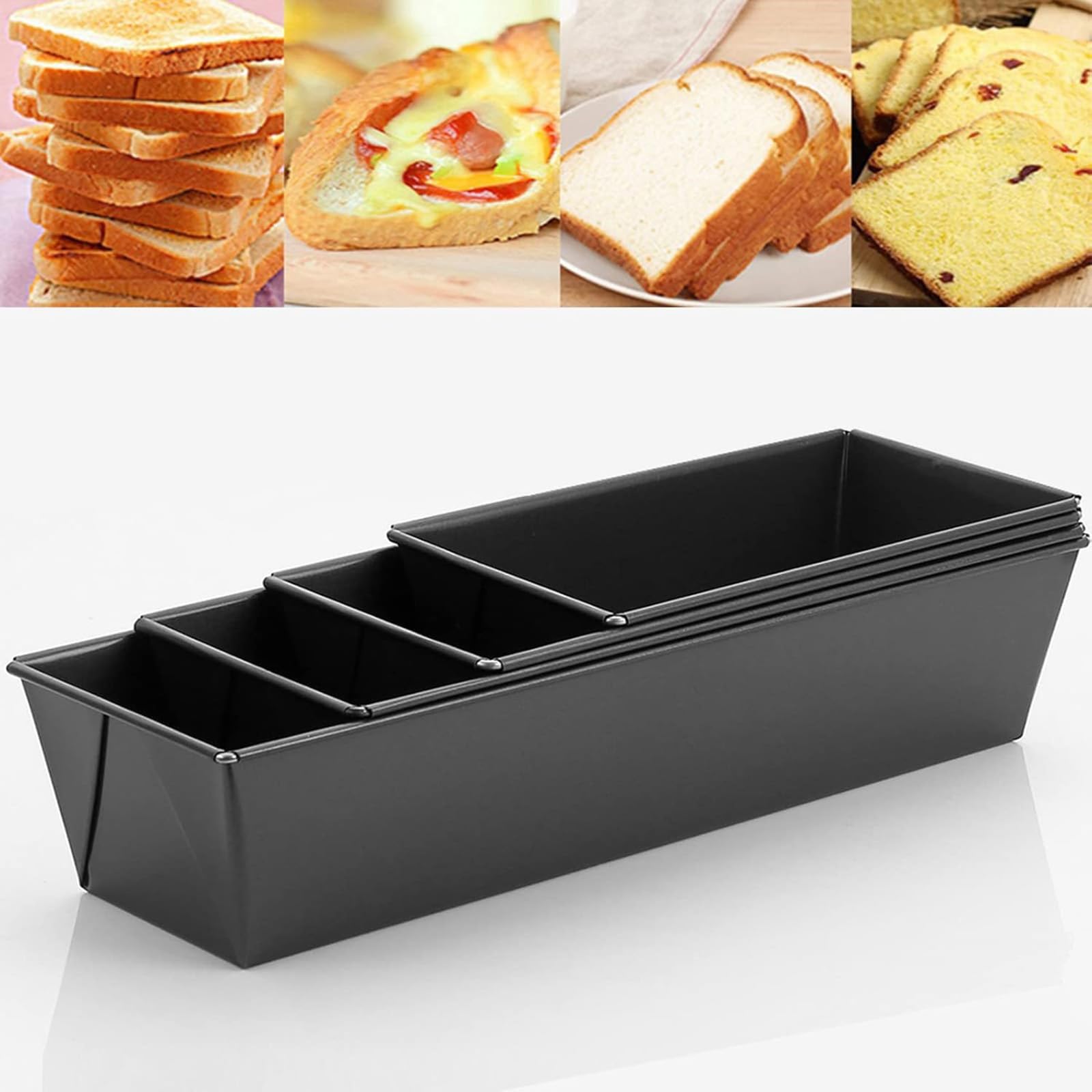 Molde para hornear, antiadherente, borde profundo, molde para pan, pan estrecho, molde para pan, pan, pasteles, horno para pan, brownie (30 cm)