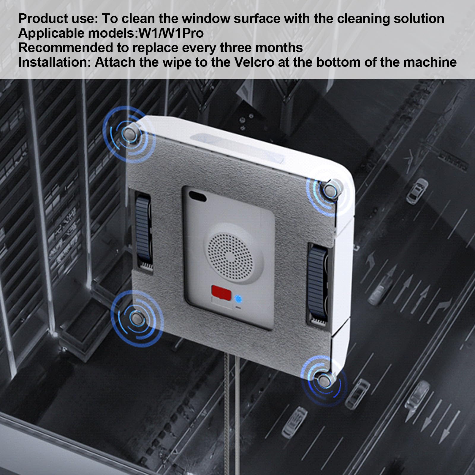 6 Panni Di Ricambio In Microfibra Per Ecovacs Winbot W1 E W1 Pro – Lavabili E Riutilizzabili - 2