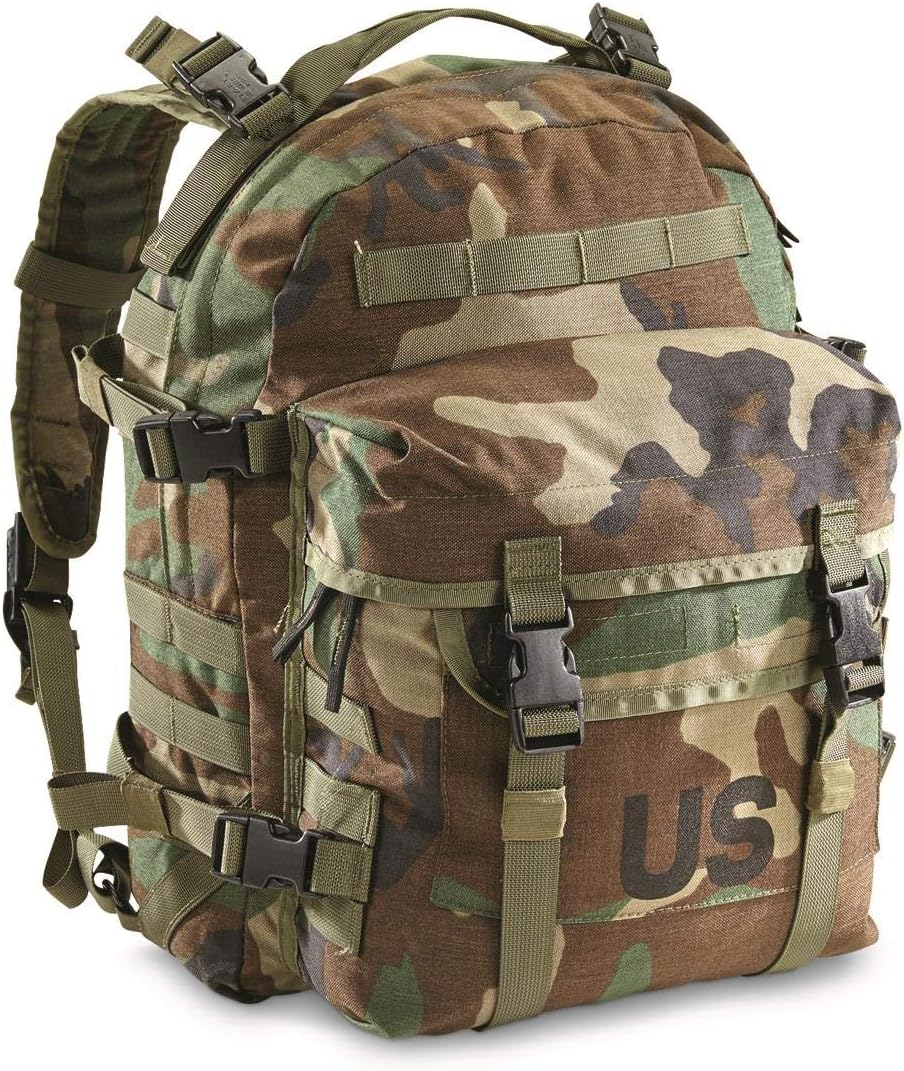 U.S. Military Surplus MOLLE II Woodland Camo 3 Day Assault Pack Backpack