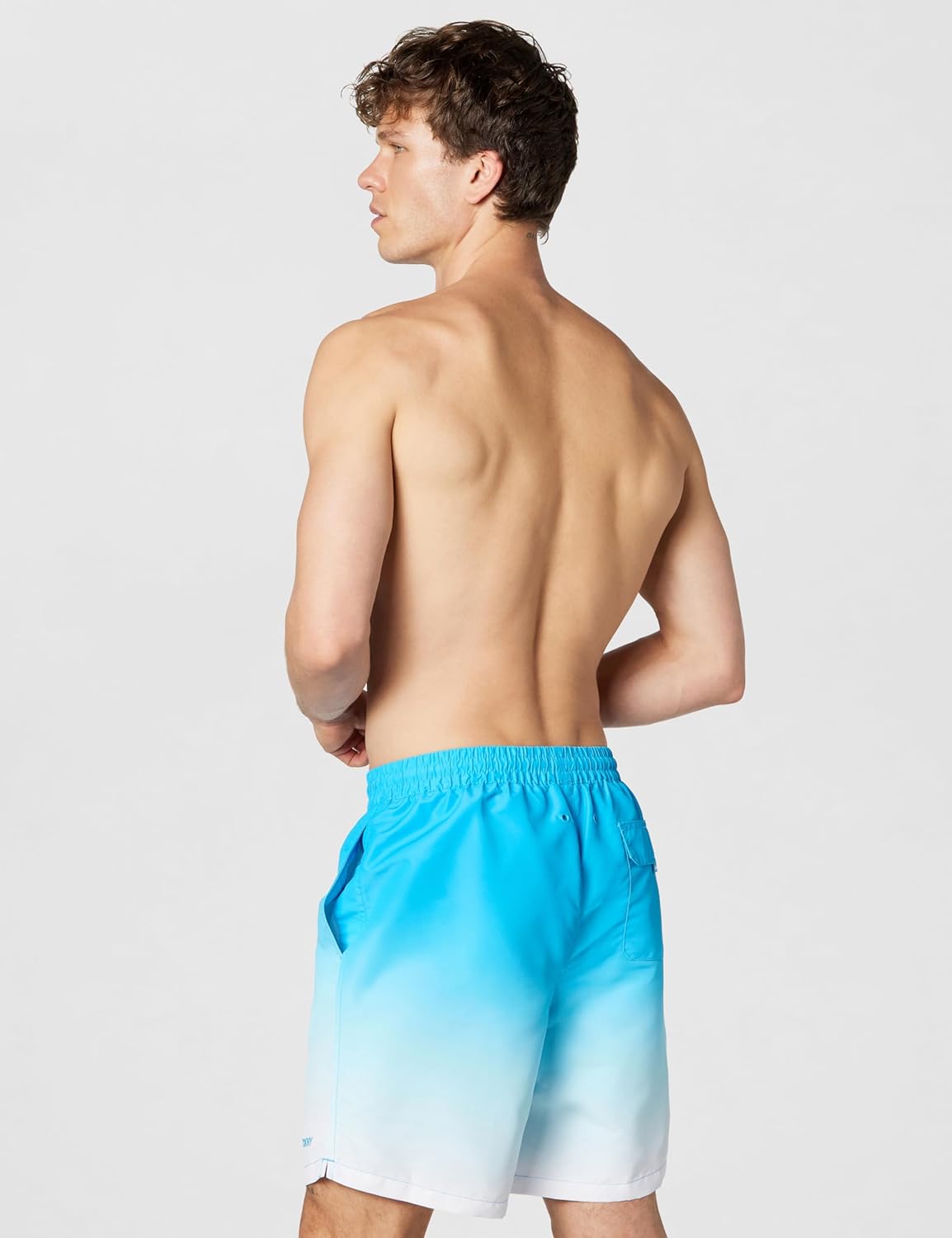 DKNY Men's Lightweight Quick Dry Volley UPF 40+ Protection Swim Trunk