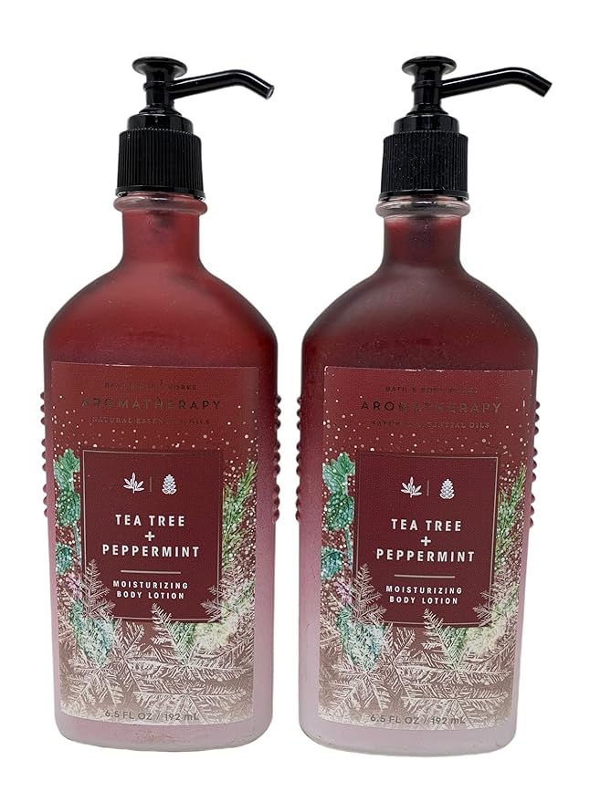2 Pack Aromatherapy TEA TREE and PEPPERMINT Moisturizing