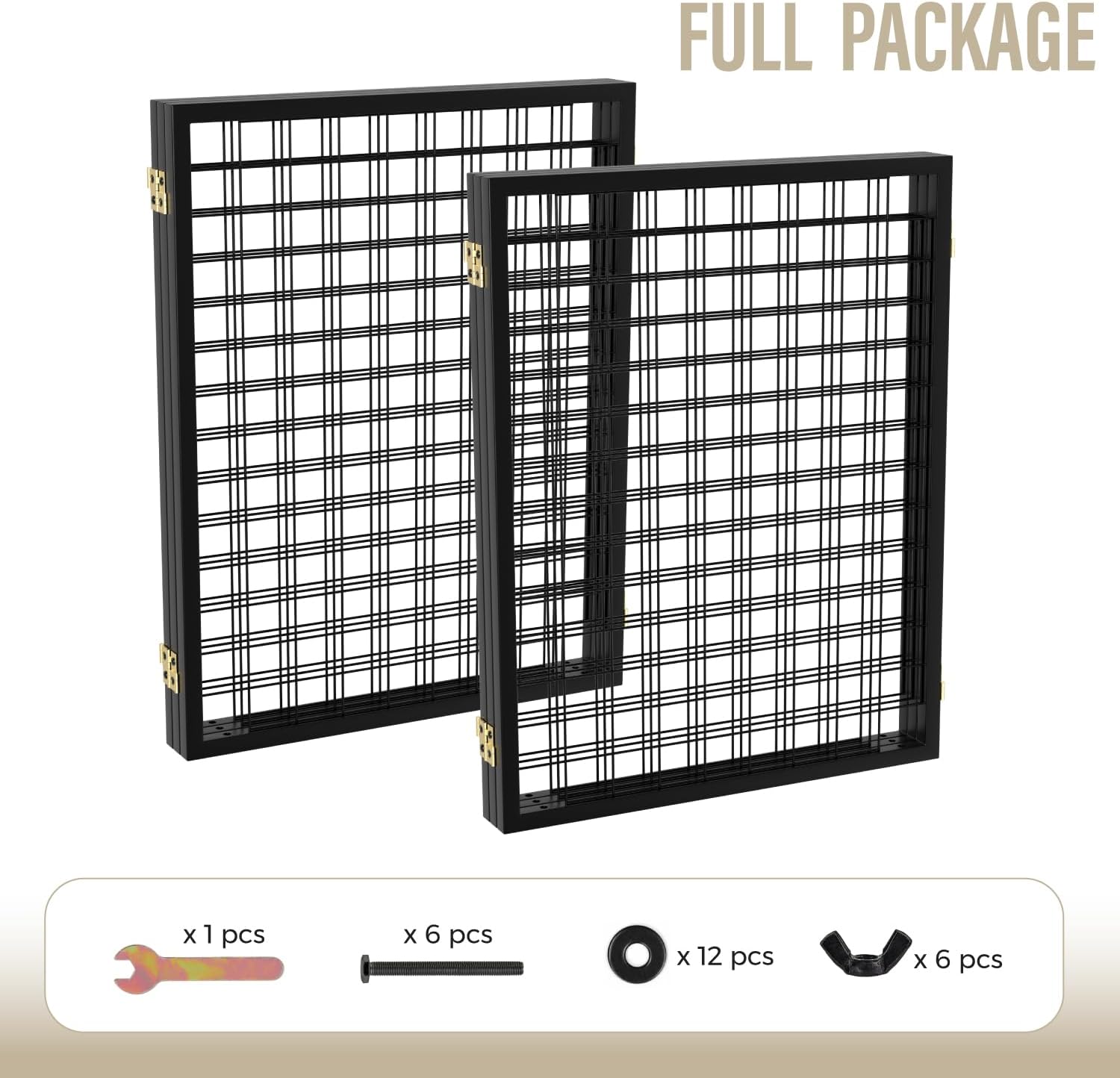 Heavy Duty Foldable Gridwall Panels 3PCS, Portable Gridwall Display Rack with Detachable Z Unit, Suitable for Craft Merchandise Display Item Storage (Black)