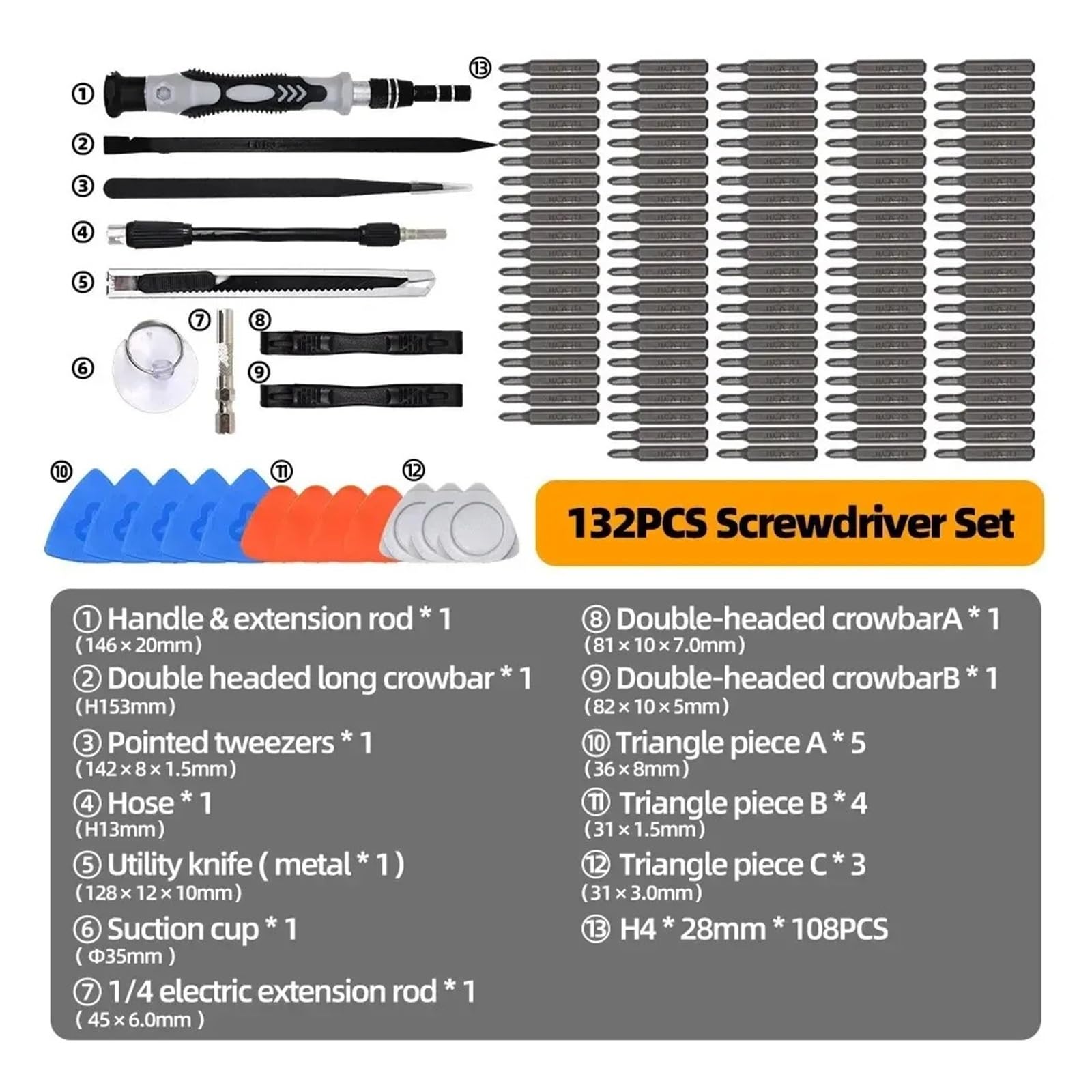 Zestaw Precyzyjnych Śrubokrętów 132 W 1, Bity Magnetyczne Do Śrubokrętów, Bity Torx Hex, Komputer, Telefon, Profesjonalny Zestaw Narzędzi Do Naprawy Uchwytu Wydajne I Praktyczne