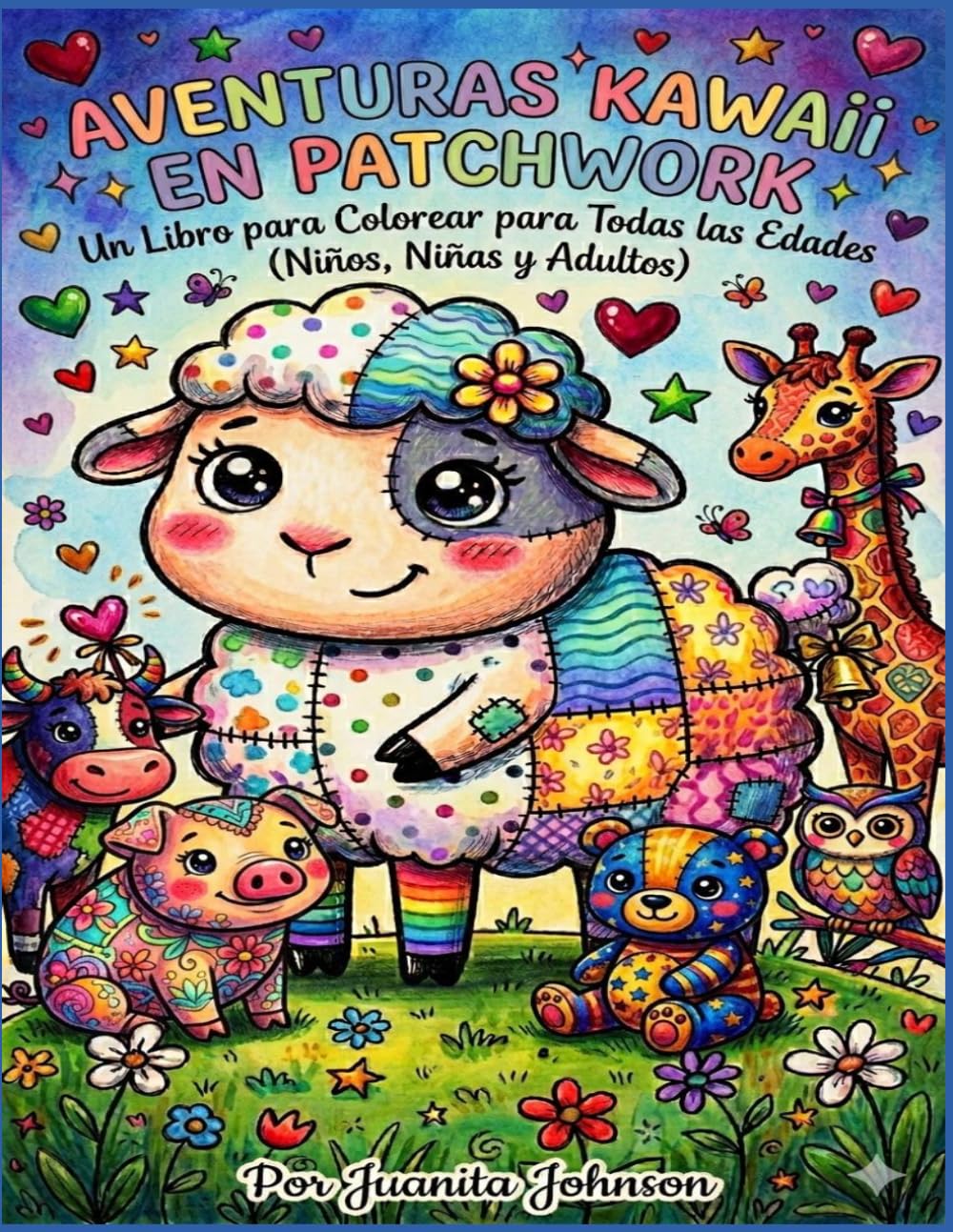 Aventuras kawaii en patchwork: Libro para colorear para todas las edades (niños, niñas y adultos)