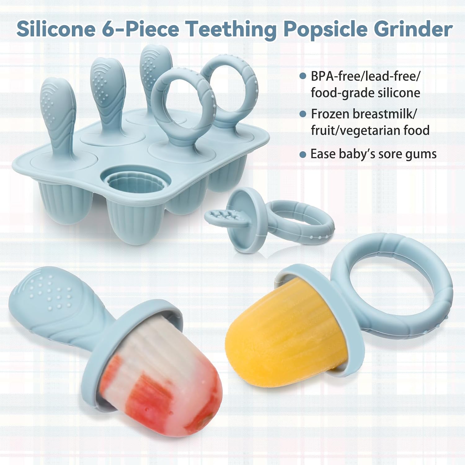 Silicone Baby Popsicle Molds with Sticks