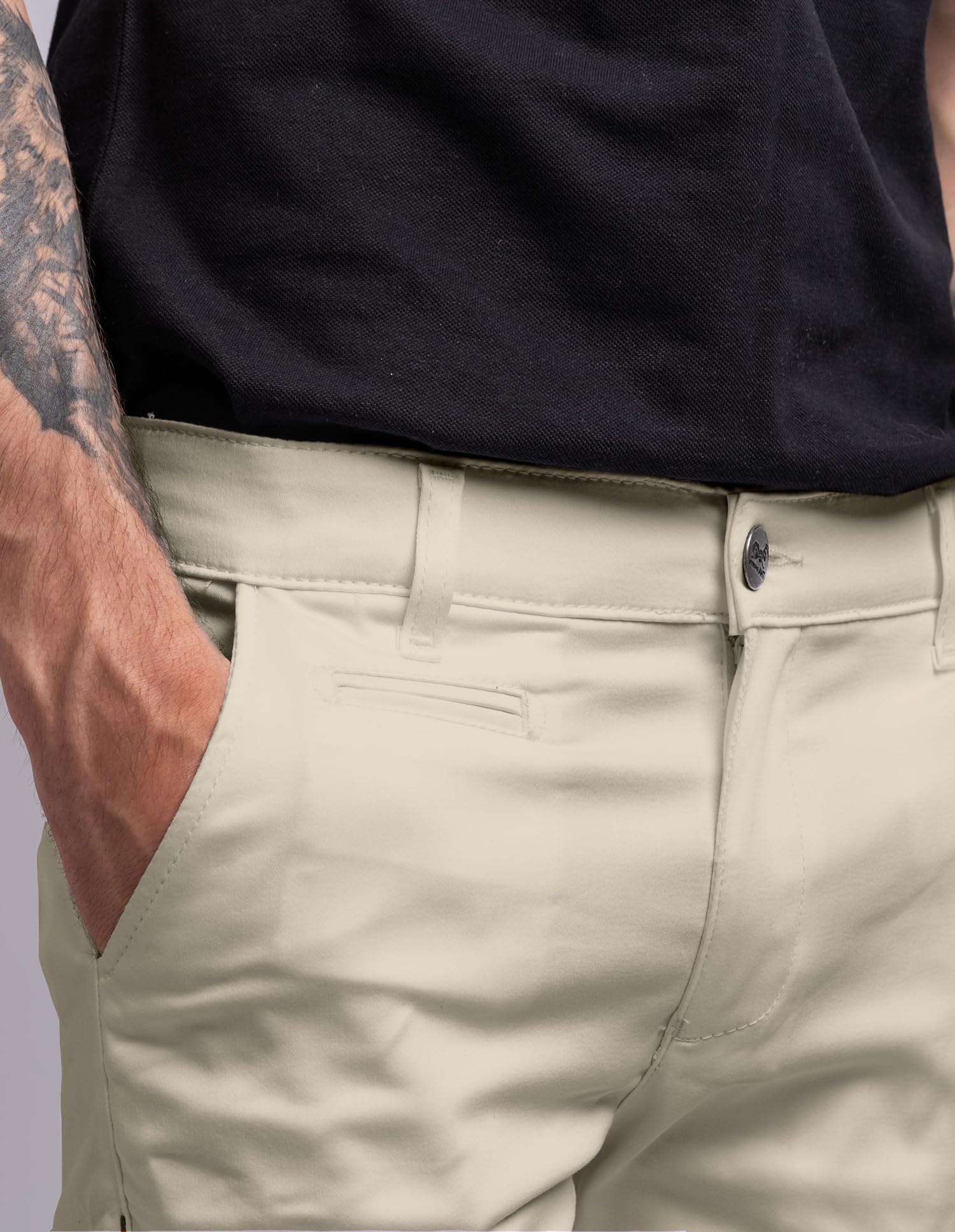 strongAnt Chino Shorts Herren Power Stretch Slim Fit. Bermuda Kurze Hose Sommer Baumwolle. Chinoshorts Weiss Schwarz Grau Dunkelblau