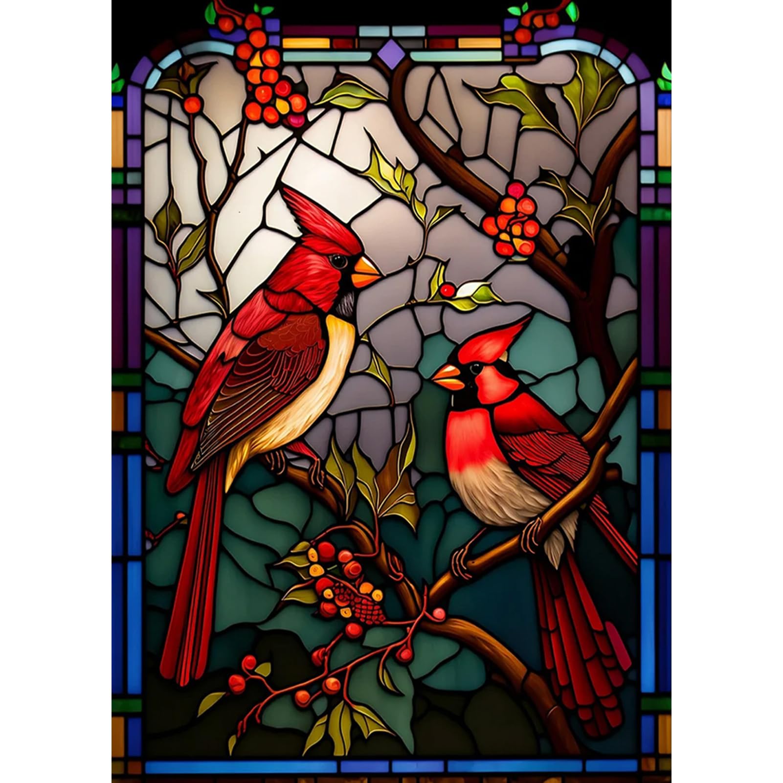 Lxmsja Cardinal Diamond Art Painting Kits for Adults, DIY