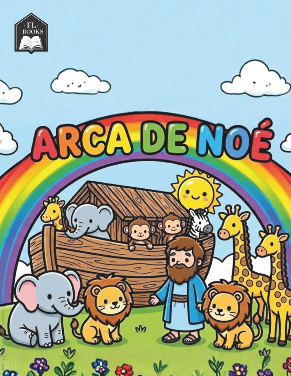 Arca de Noé: Livro de Colorir e Atividades Bíblicas para Crianças: Desenhos Fofos, Histórias da Bíblia e Passatempos Educativos para Meninos e Meninas (Coleção Pequenos Fiéis)