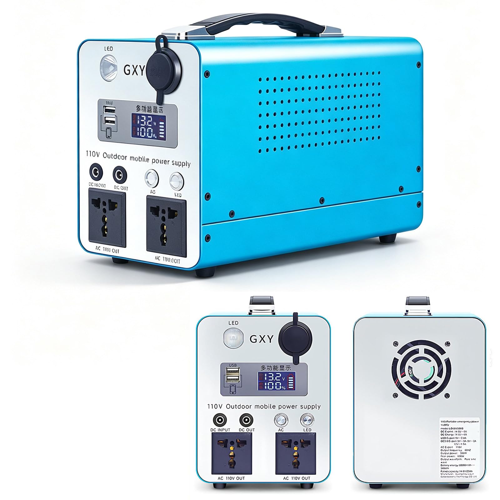 Alimentatore di emergenza, modelli da 300W/500W con batterie LiFePO4 300w
