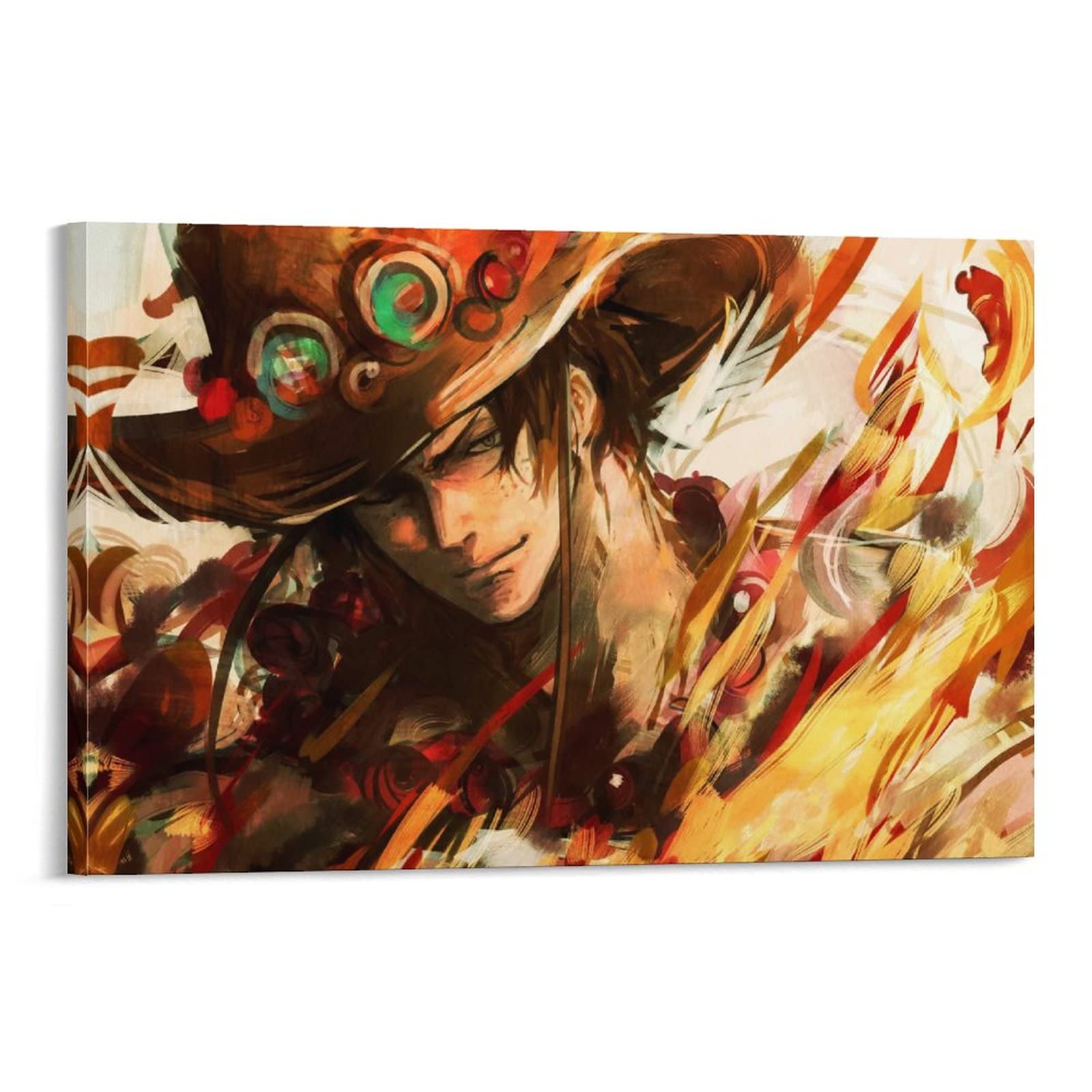 ワンピース ポートガス・D・エース アートプリント 壁掛け 置き飾り ワンピース ポートガス・D・エース アートプリント 壁掛け 置き