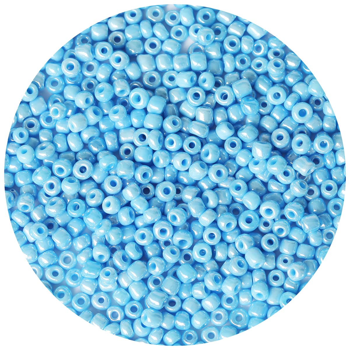 Perline Di Vetro Opaco Blu 8/0 - 4000pz/110g, 3mm, Foro 0,7mm - In Scatola, Per Creazione Gioielli Fai Da Te, Bracciali, Collane - Bala & Fillic - 2