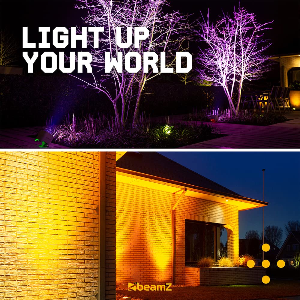 BeamZ BBP94W - Uplighter a batteria senza fili, rondella da parete LED da 48 W con controllo DMX, luce par alimentata a batteria ricaricabile per eventi, illuminazione verticale ed effetti di lavaggio