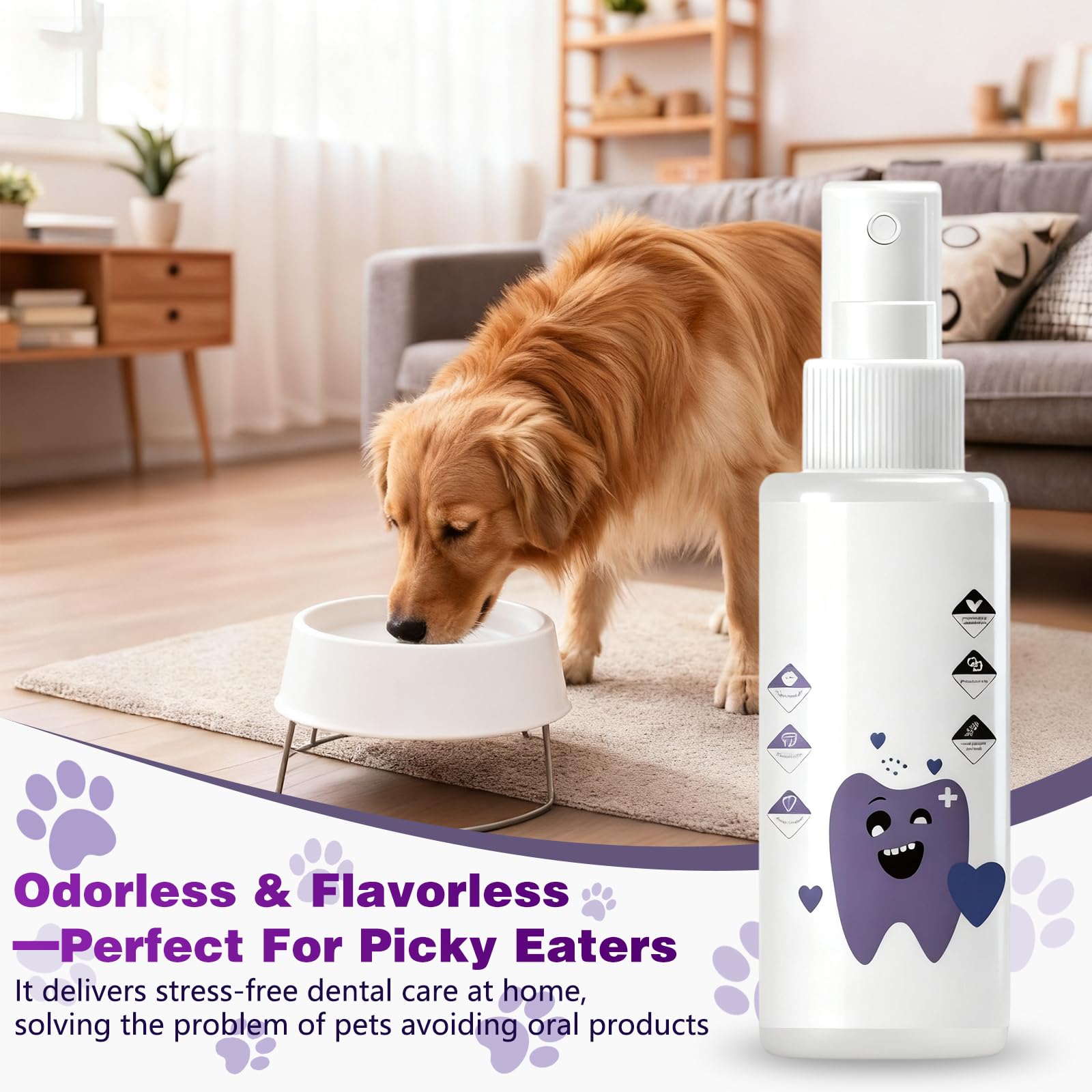 Pawbright Dental Plus, Pet Dental Formula Water Additive, Odorless & Flavorless Formula to Fight Tartar, Promote Healthy Gums & Freshen Breath. Easy Daily Use for All Pet - image 2
