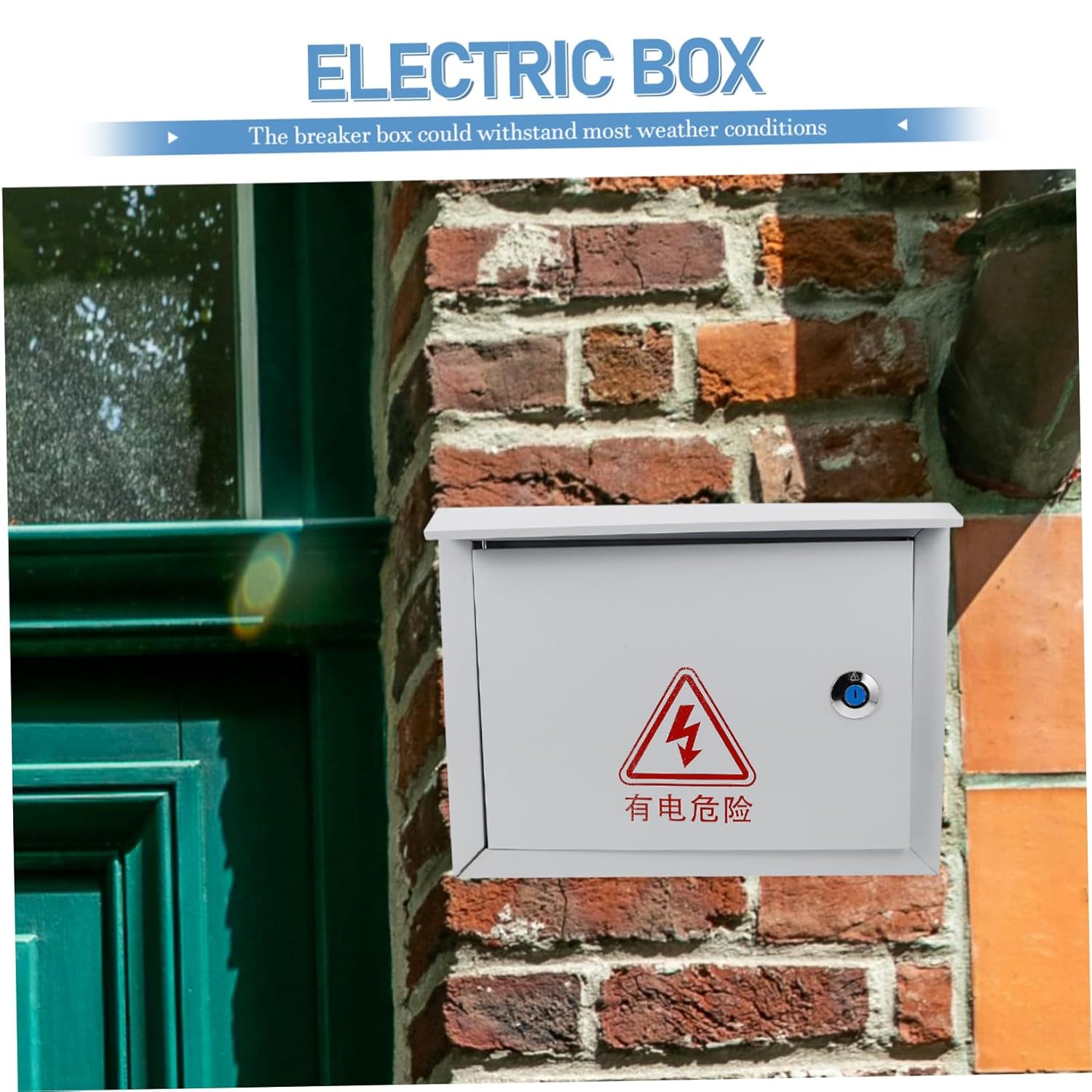 NUOBESTY Sturdy Power Distribution Box Weatherproof Iron Electrical Box for Outdoor Use