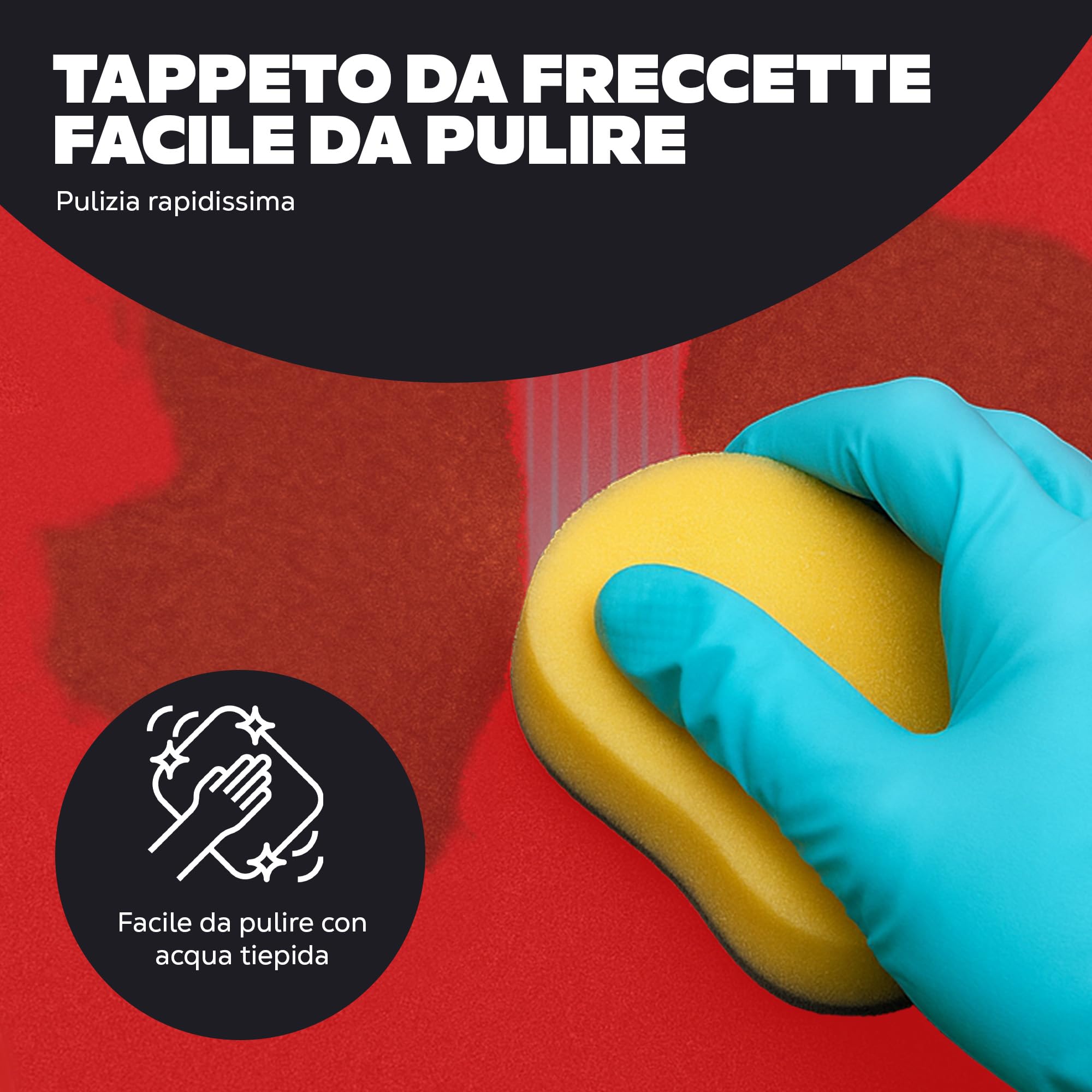 Bullet Tappetino Per Freccette Professionale: Antiscivolo 237x80 Cm Per Tornei, Casa E Ufficio - Rosso